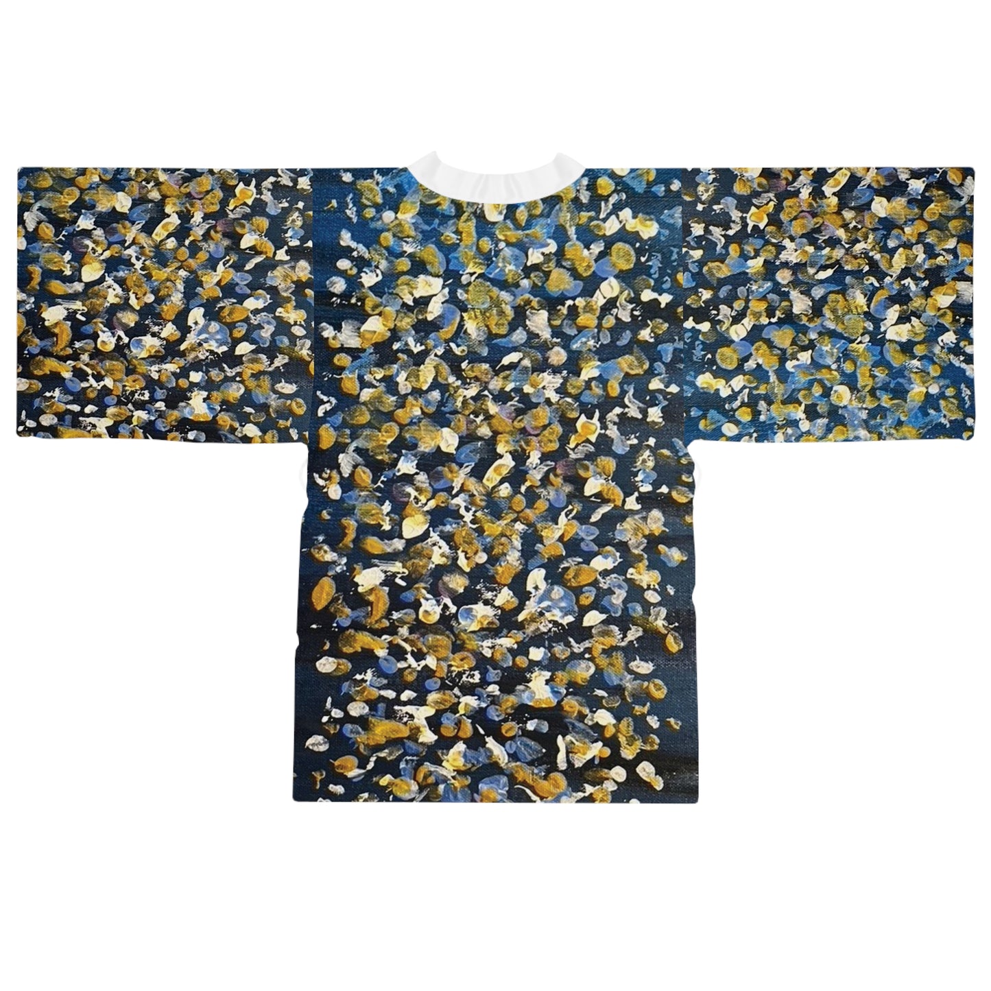 Kimono Robe-Blue Abstract