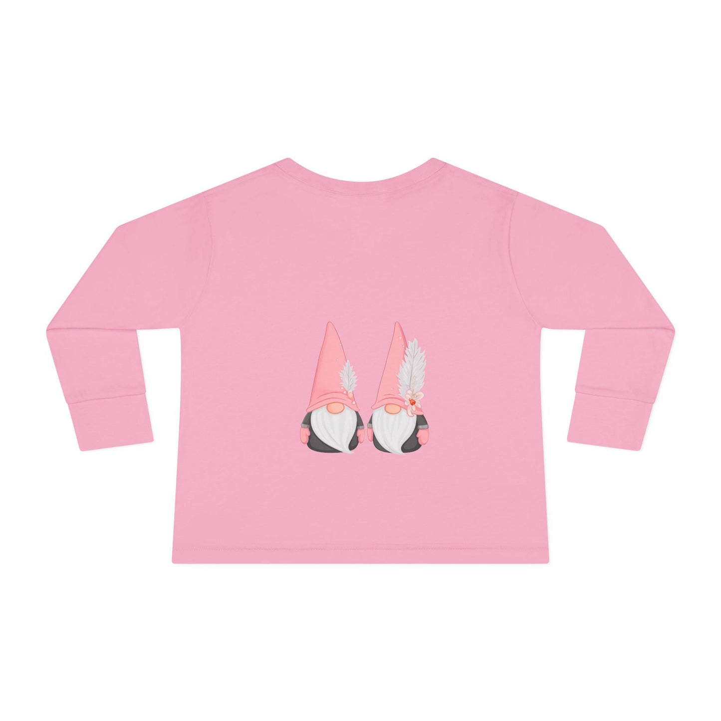 Cute Toddler Long Sleeve Tee ~ Pink Hatted Gnomes