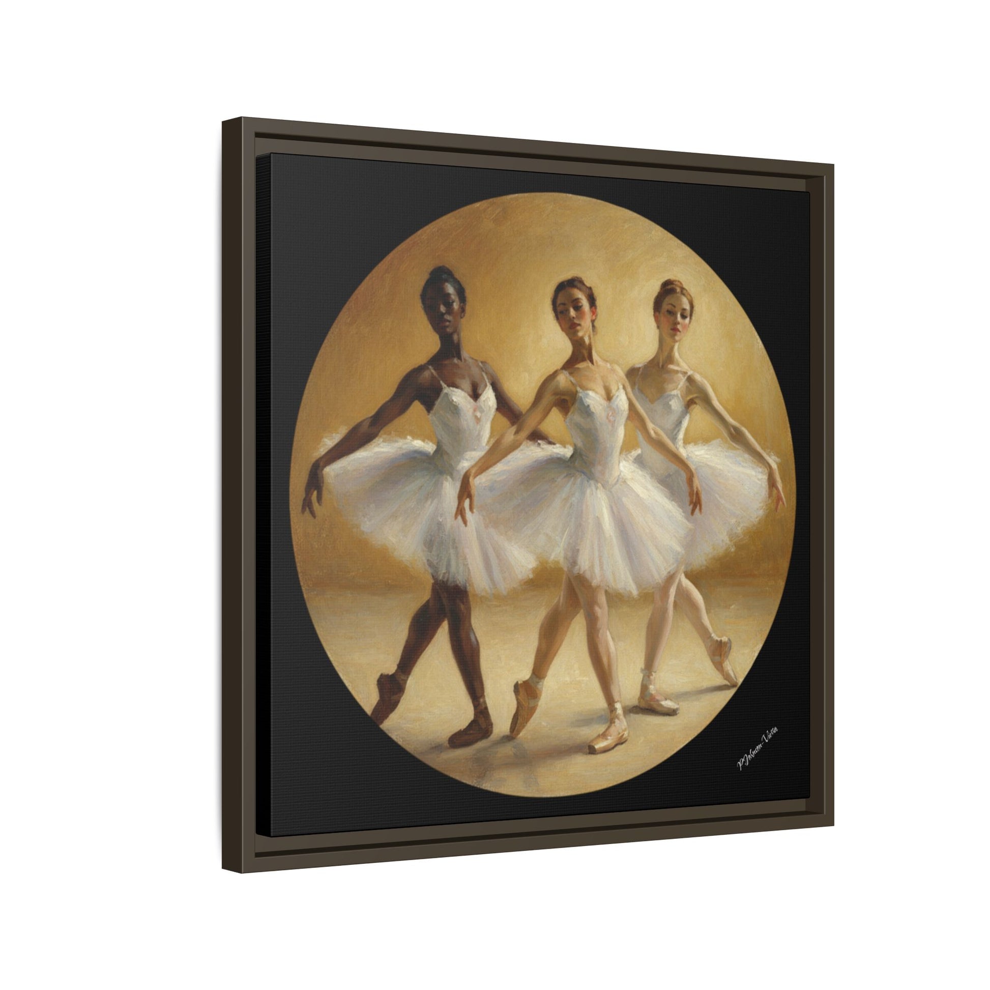Framed Canvas Print~Pas de Trois