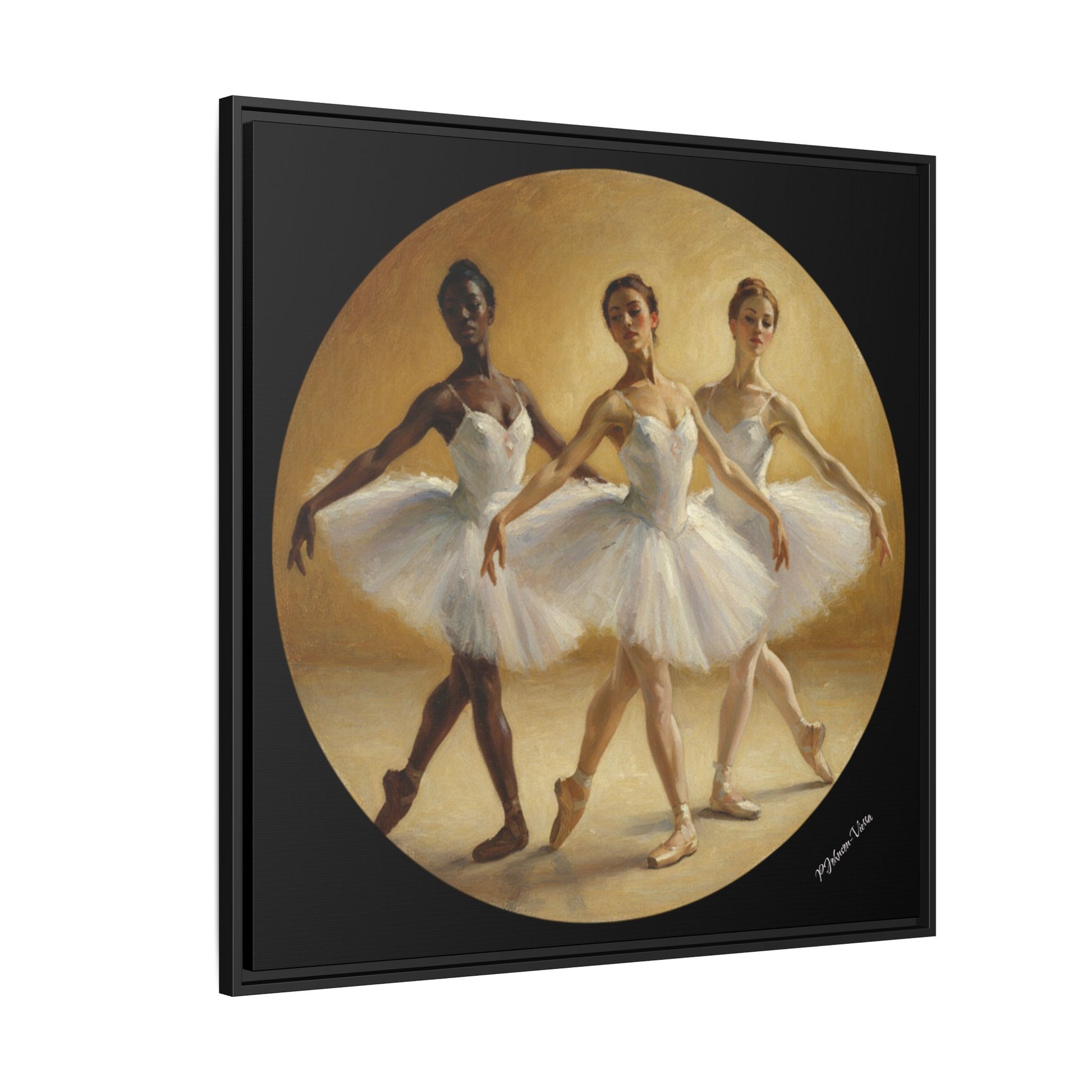 Framed Canvas Print~Pas de Trois