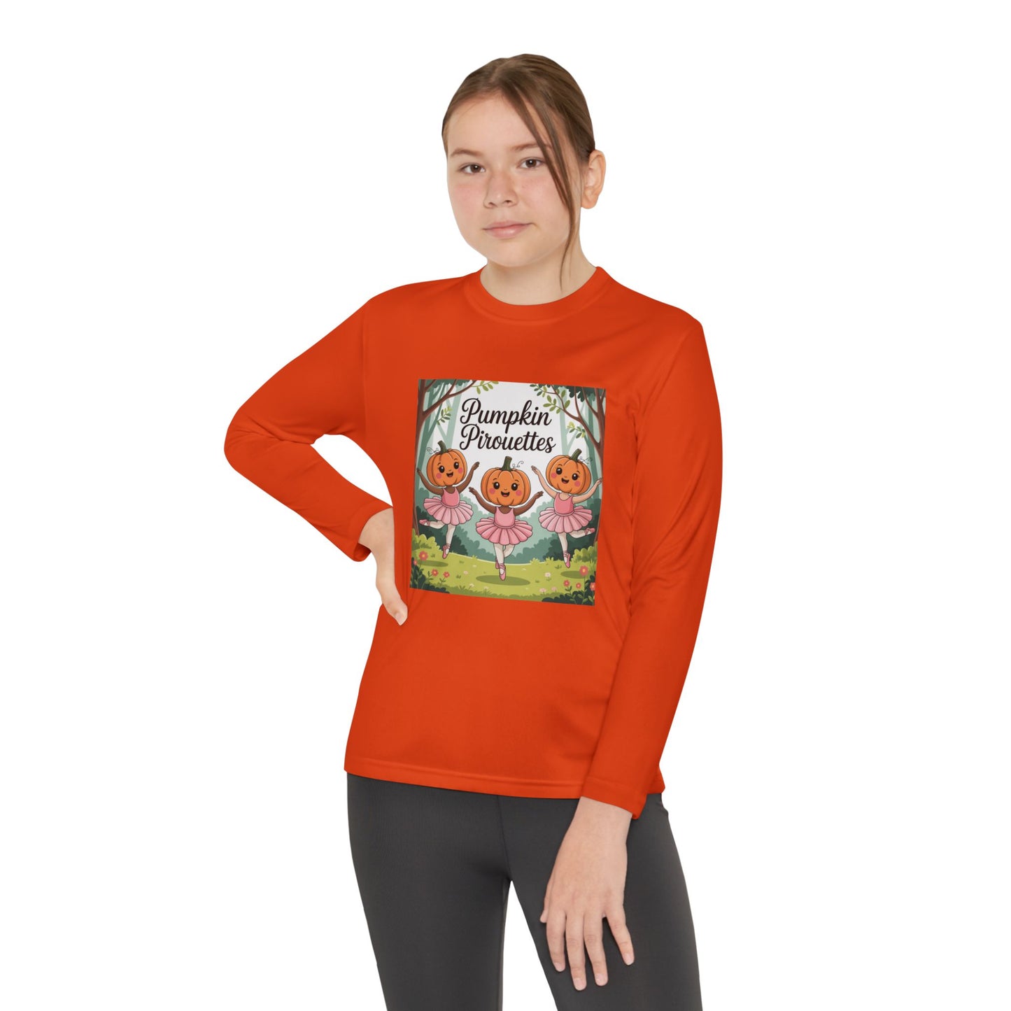 Girl's Long Sleeve Pumpkin Tee