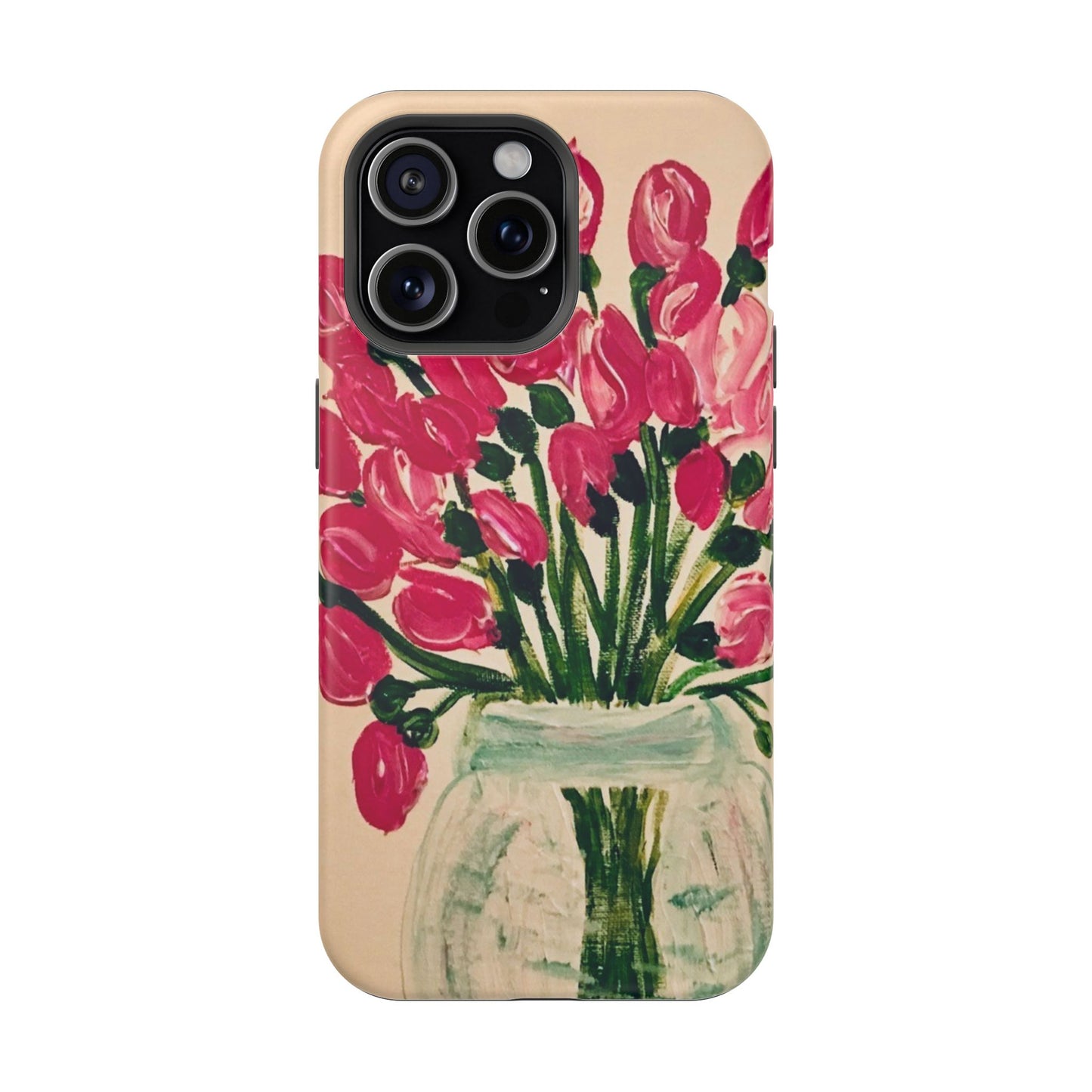 Magnetic Tough Case-Pink Tulips