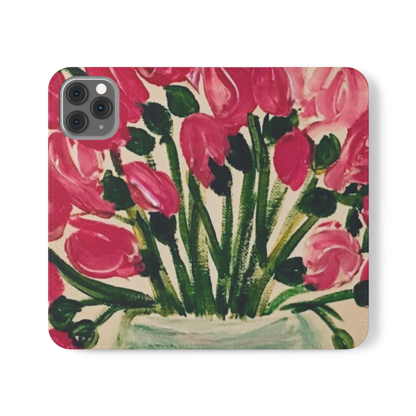 Flip Case-Pink Tulips