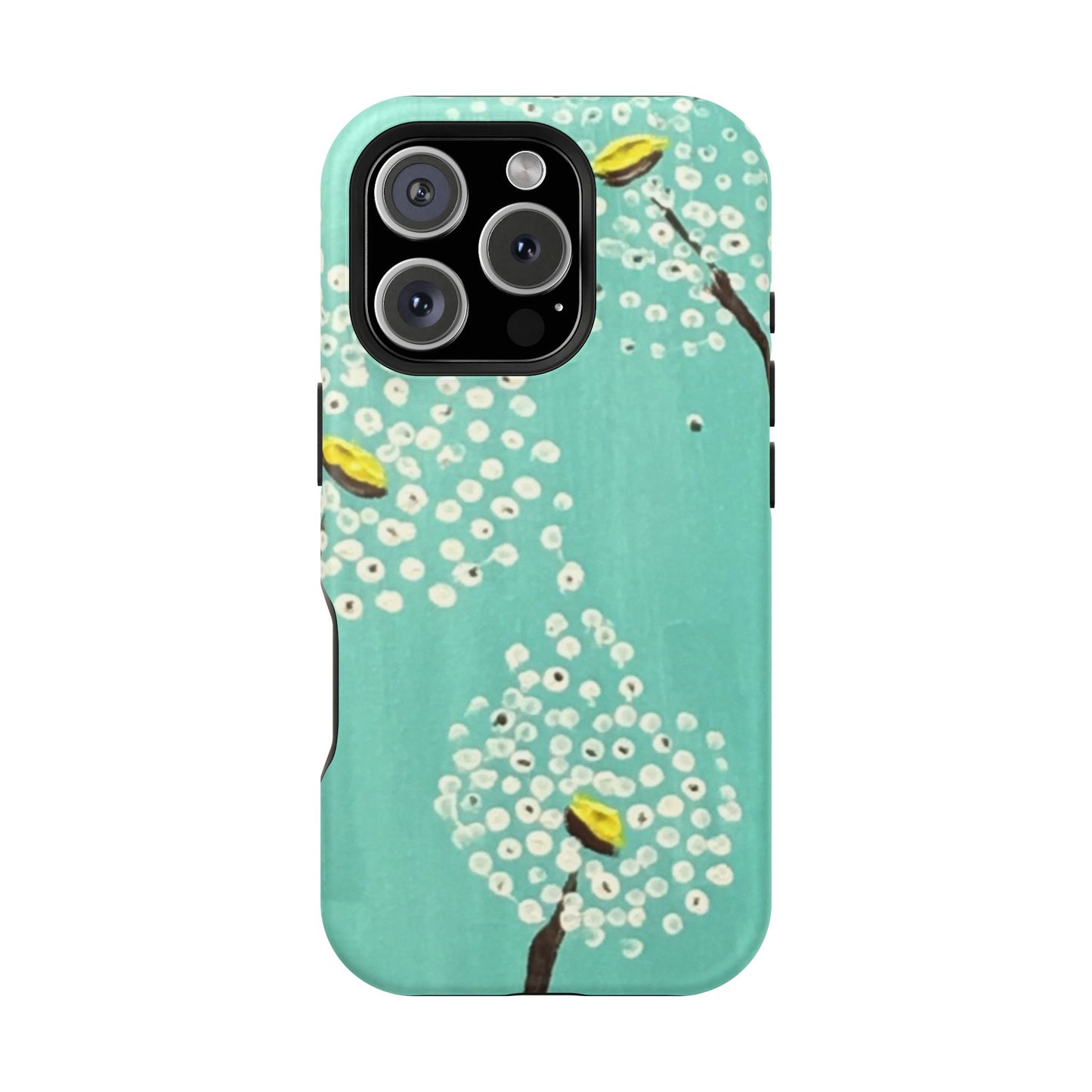 Magnetic Tough Cases-White Dandelions