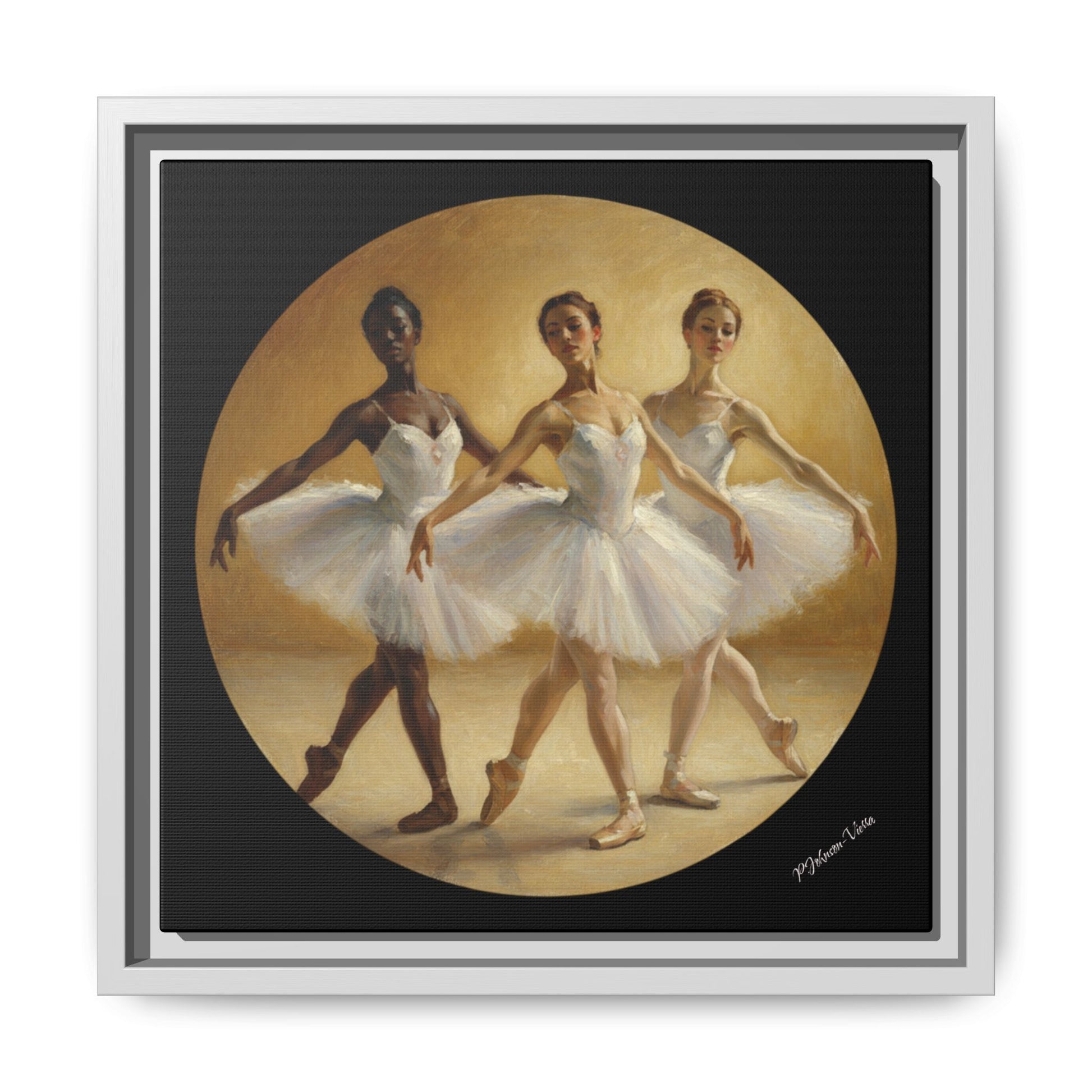 Framed Canvas Print~Pas de Trois