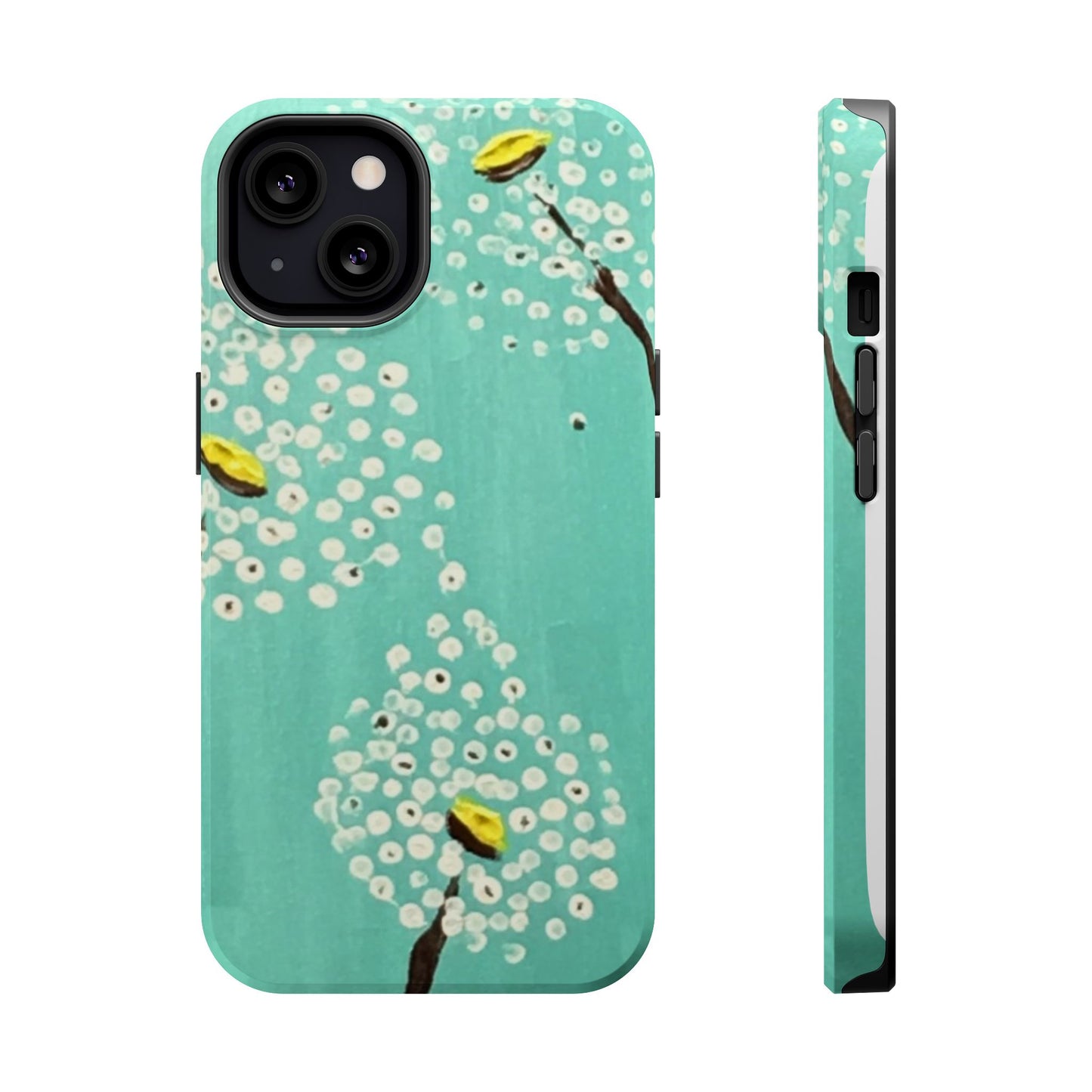 Magnetic Tough Cases-White Dandelions