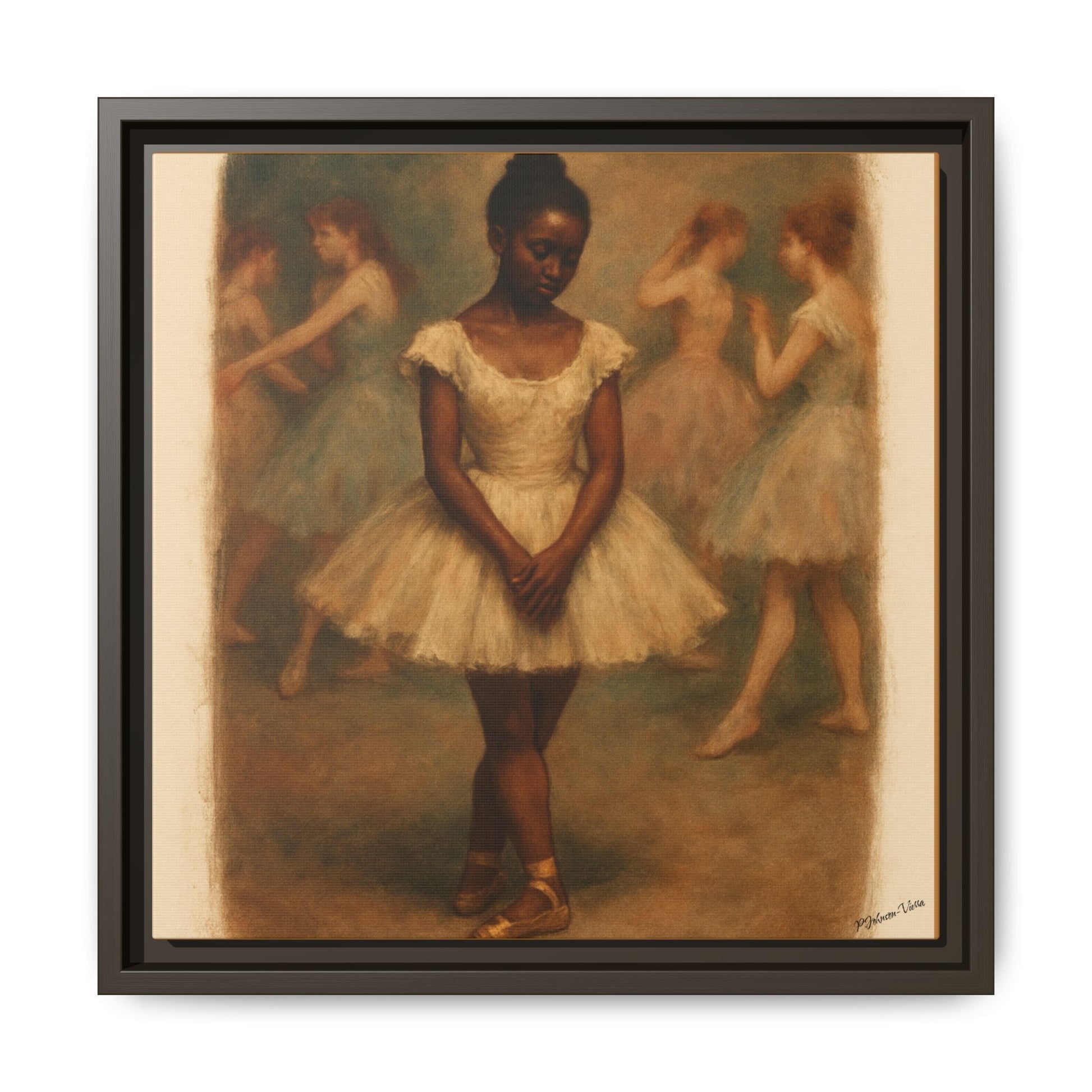 Framed Canvas Print~Ballerina Girl