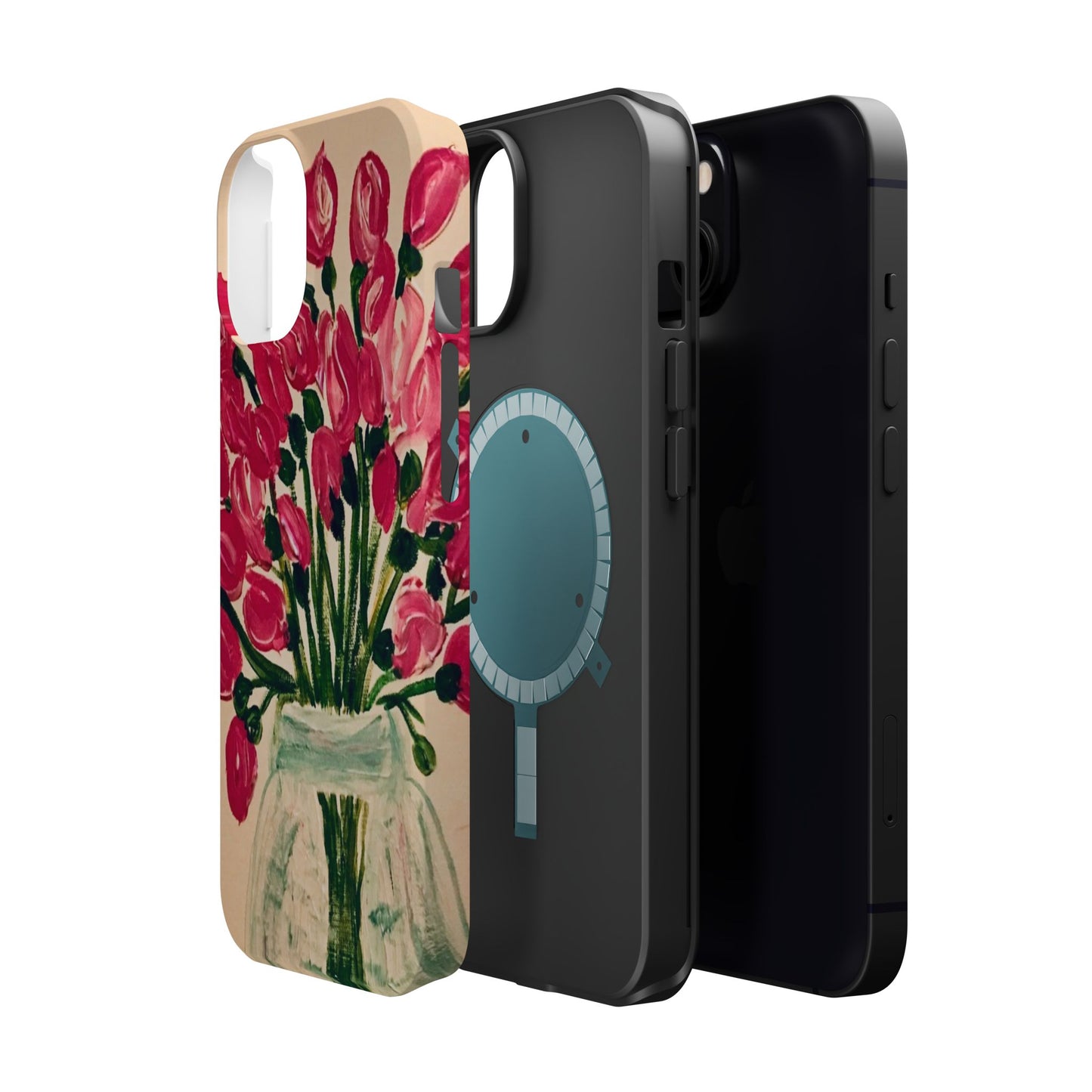 Magnetic Tough Case-Pink Tulips