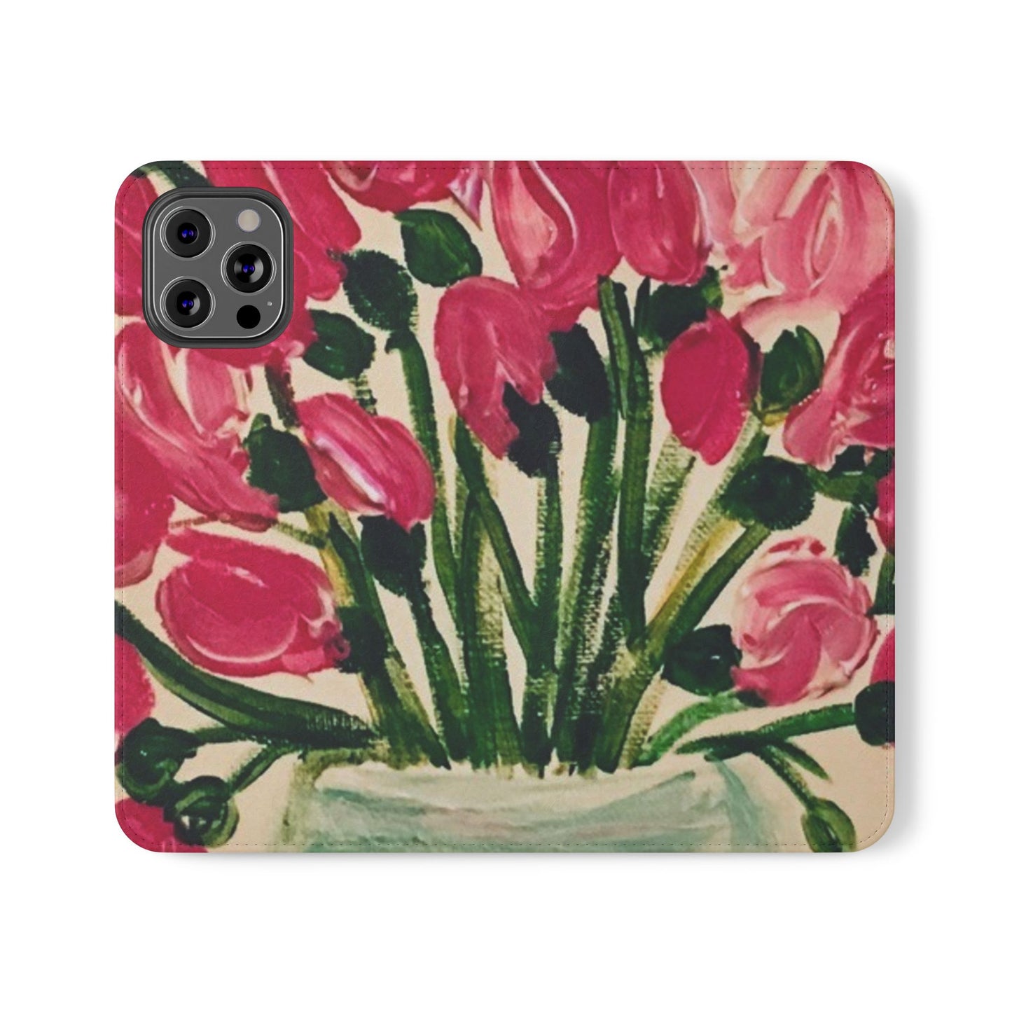Flip Case-Pink Tulips