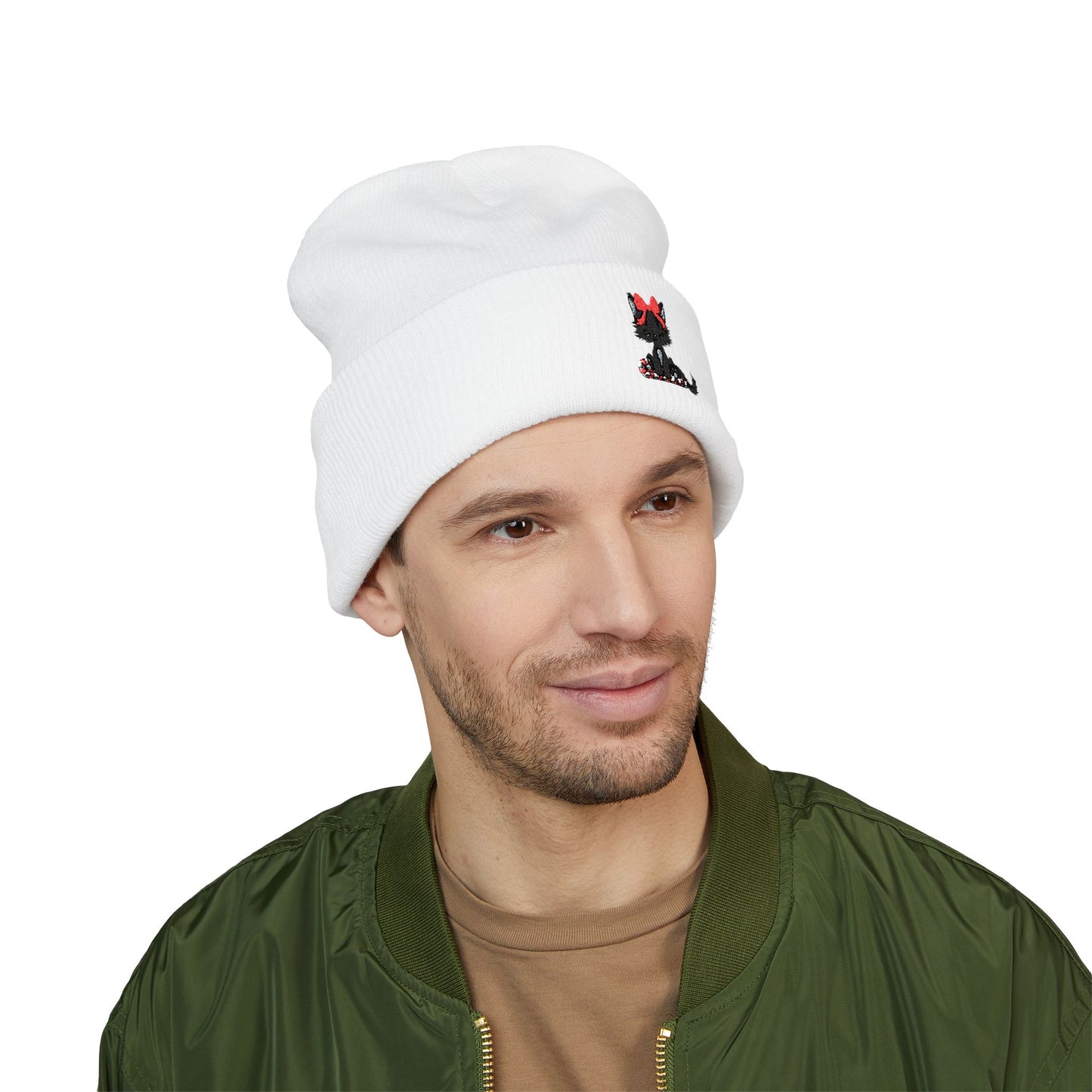 Embroidered Mad Kitty Beanie