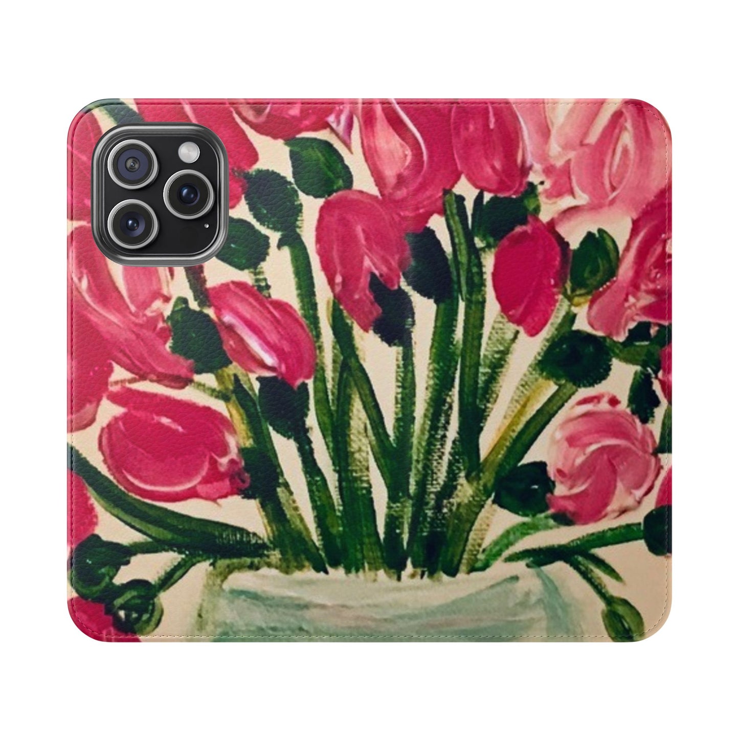 Flip Case-Pink Tulips