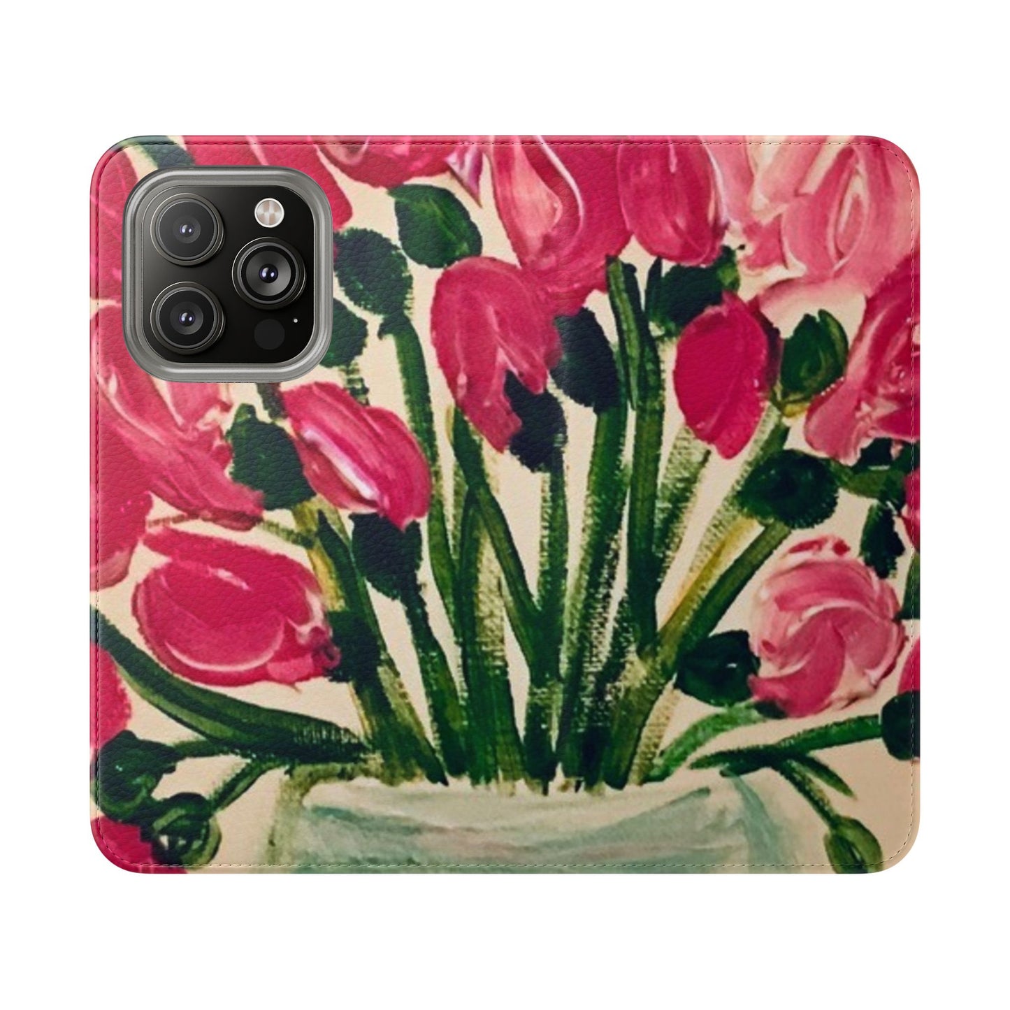 Flip Case-Pink Tulips