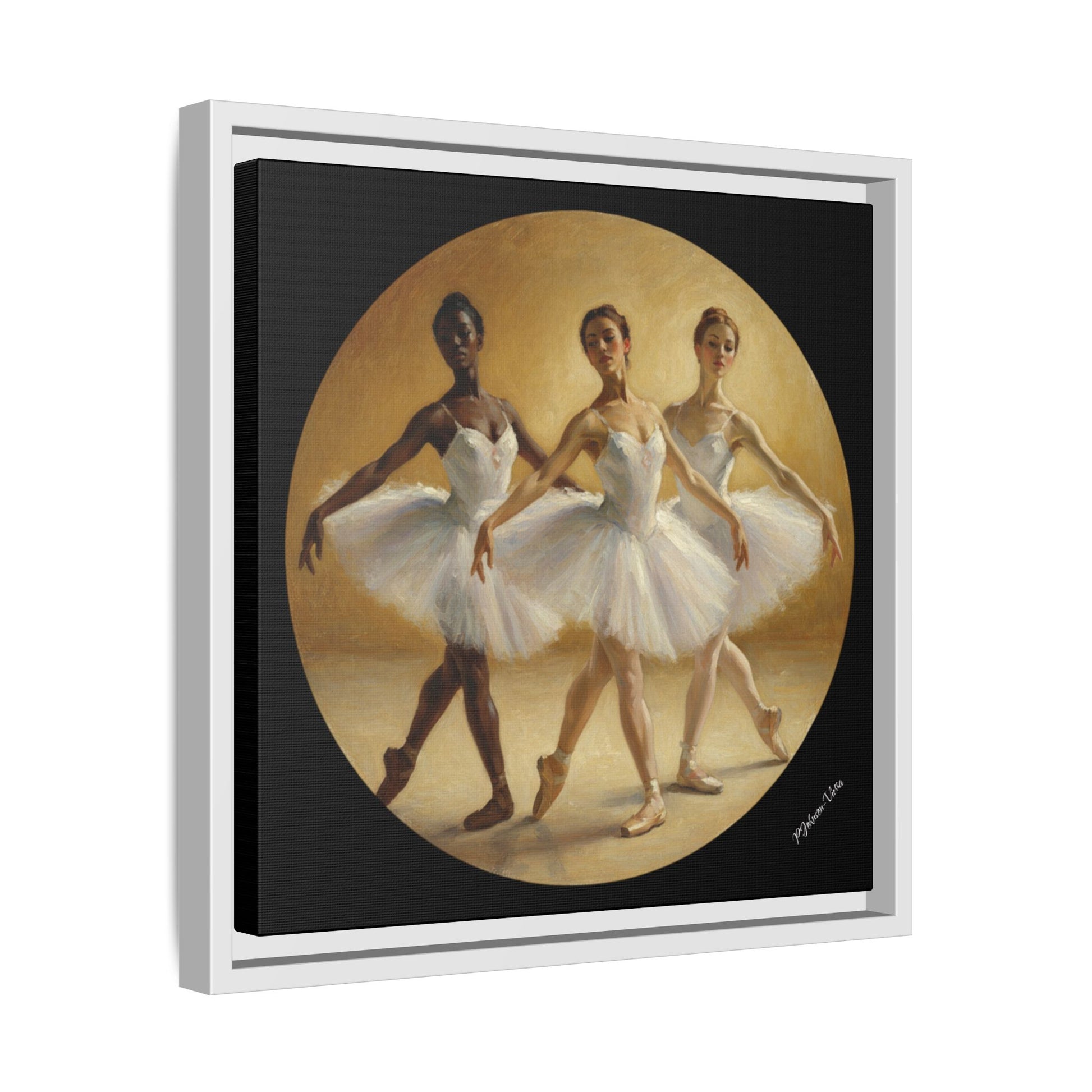 Framed Canvas Print~Pas de Trois