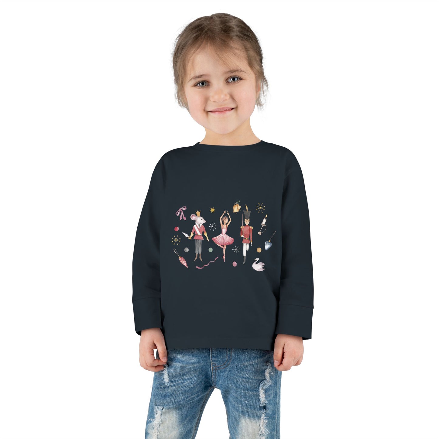 Cute Toddler Long Sleeve Tee ~  Nutcracker Ballet Graphic