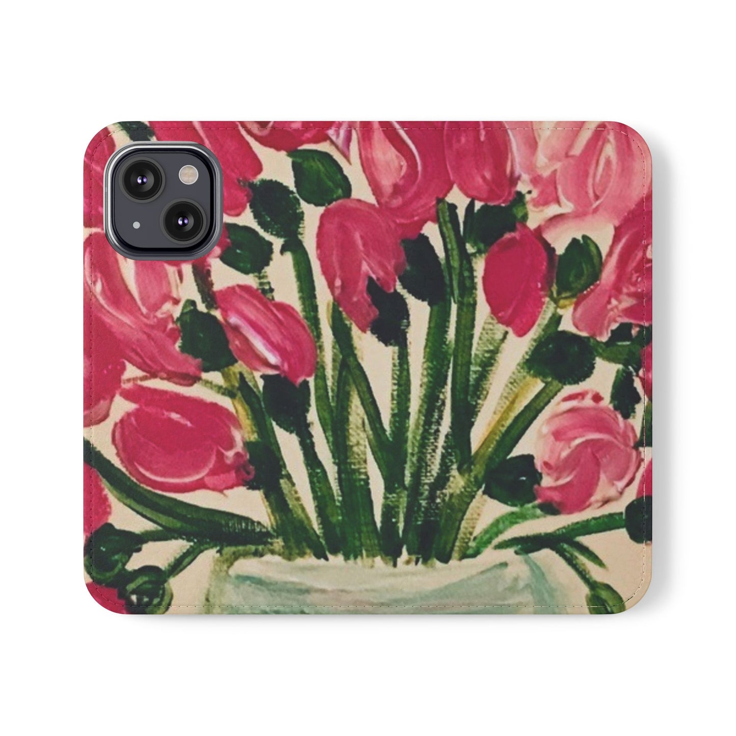 Flip Case-Pink Tulips