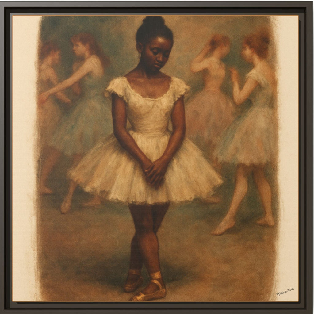 Framed Canvas Print~Ballerina Girl