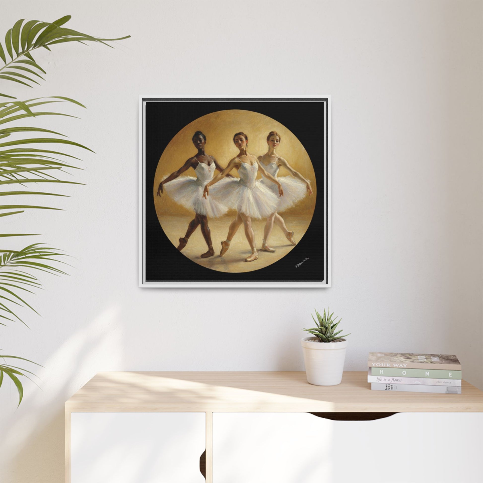 Framed Canvas Print~Pas de Trois