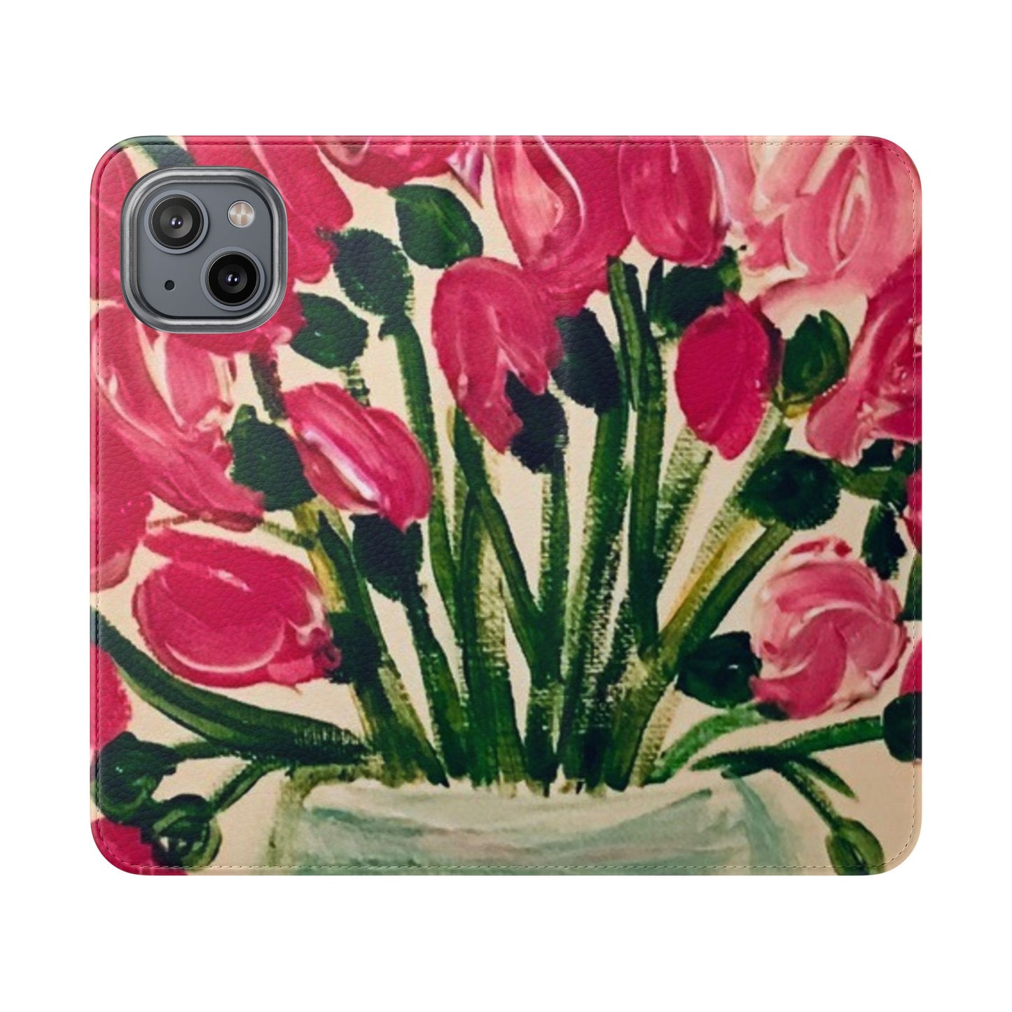 Flip Case-Pink Tulips