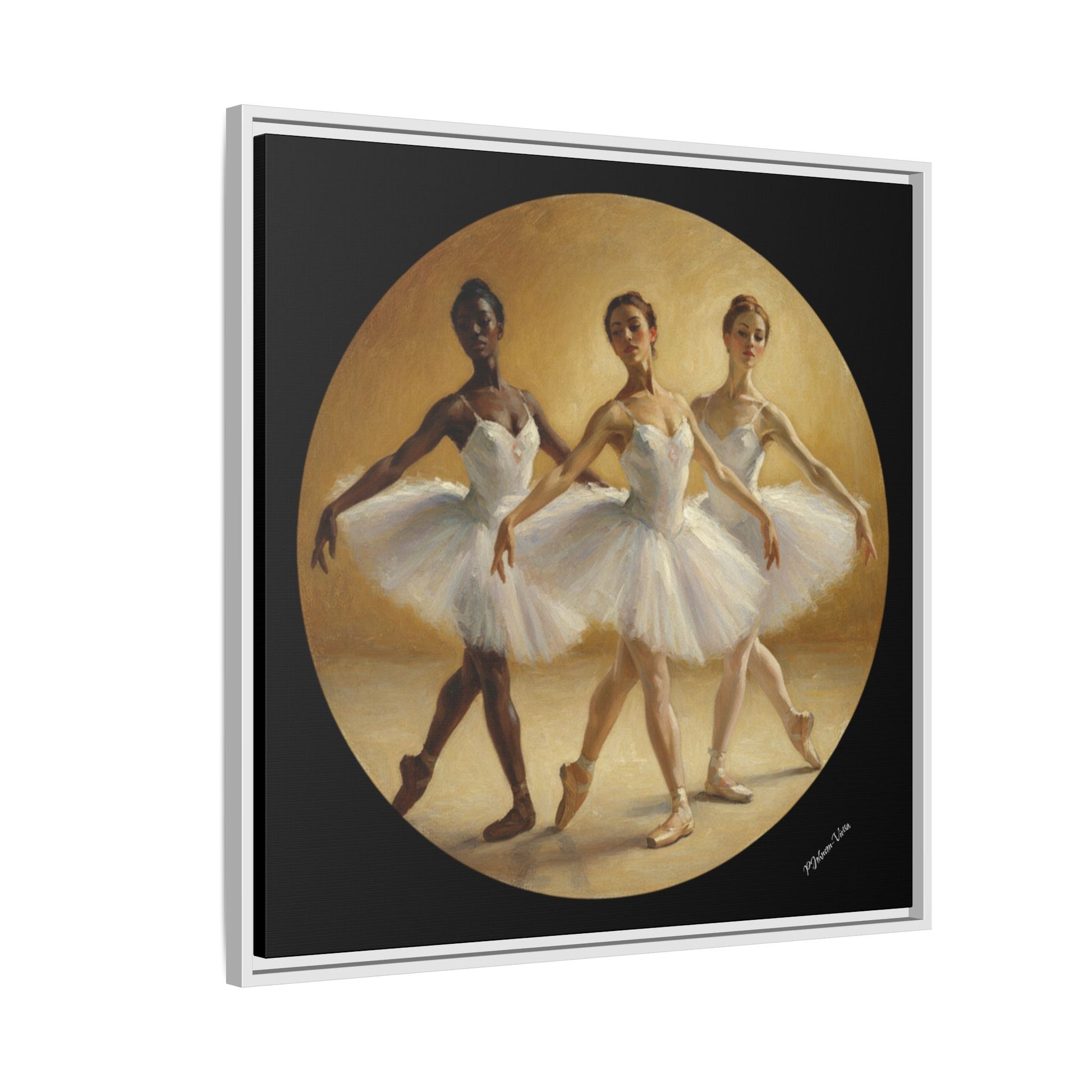Framed Canvas Print~Pas de Trois