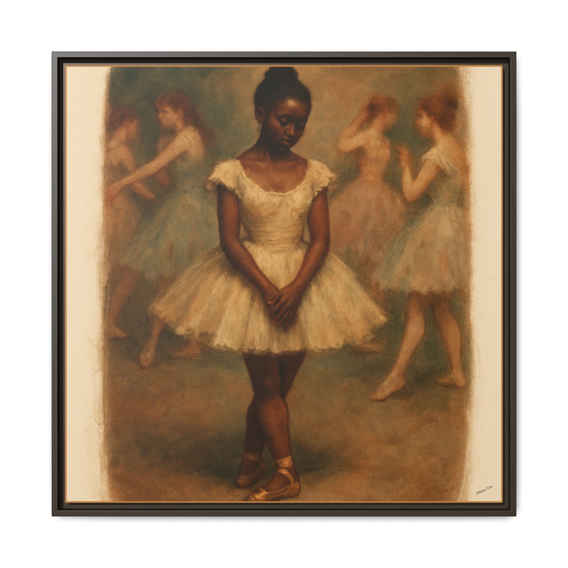 Framed Canvas Print~Ballerina Girl