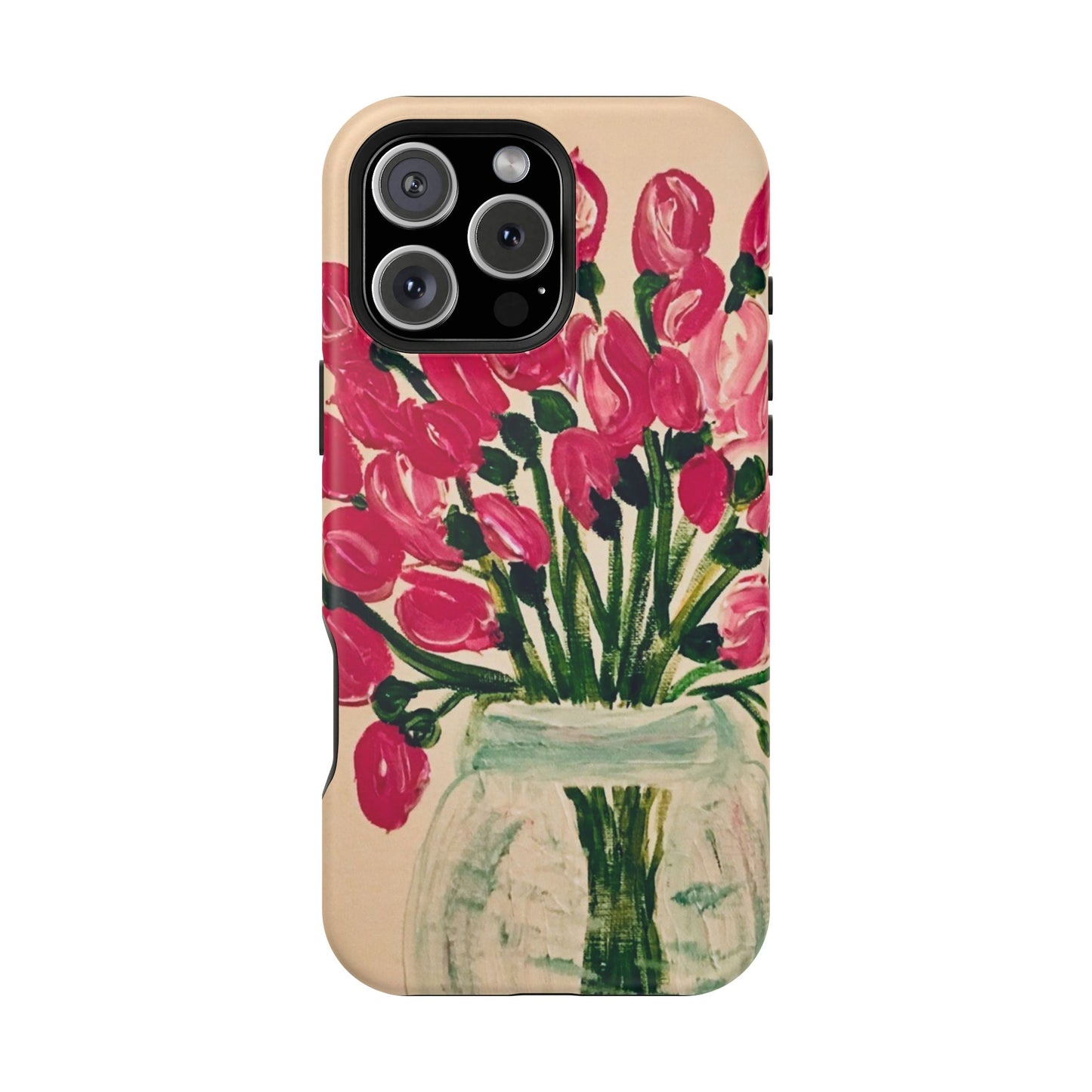 Magnetic Tough Case-Pink Tulips