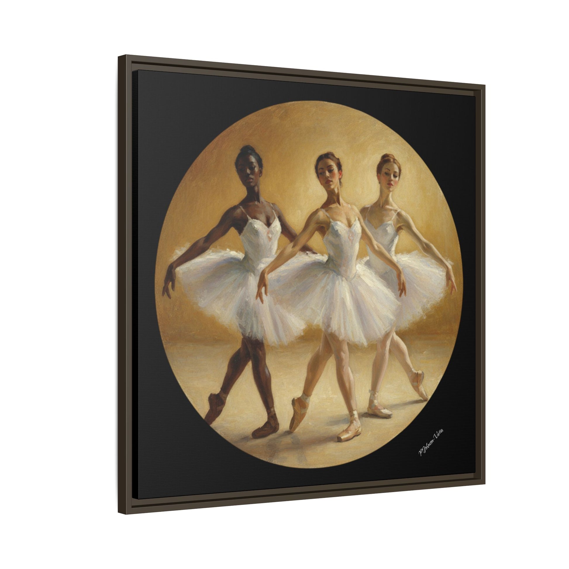Framed Canvas Print~Pas de Trois