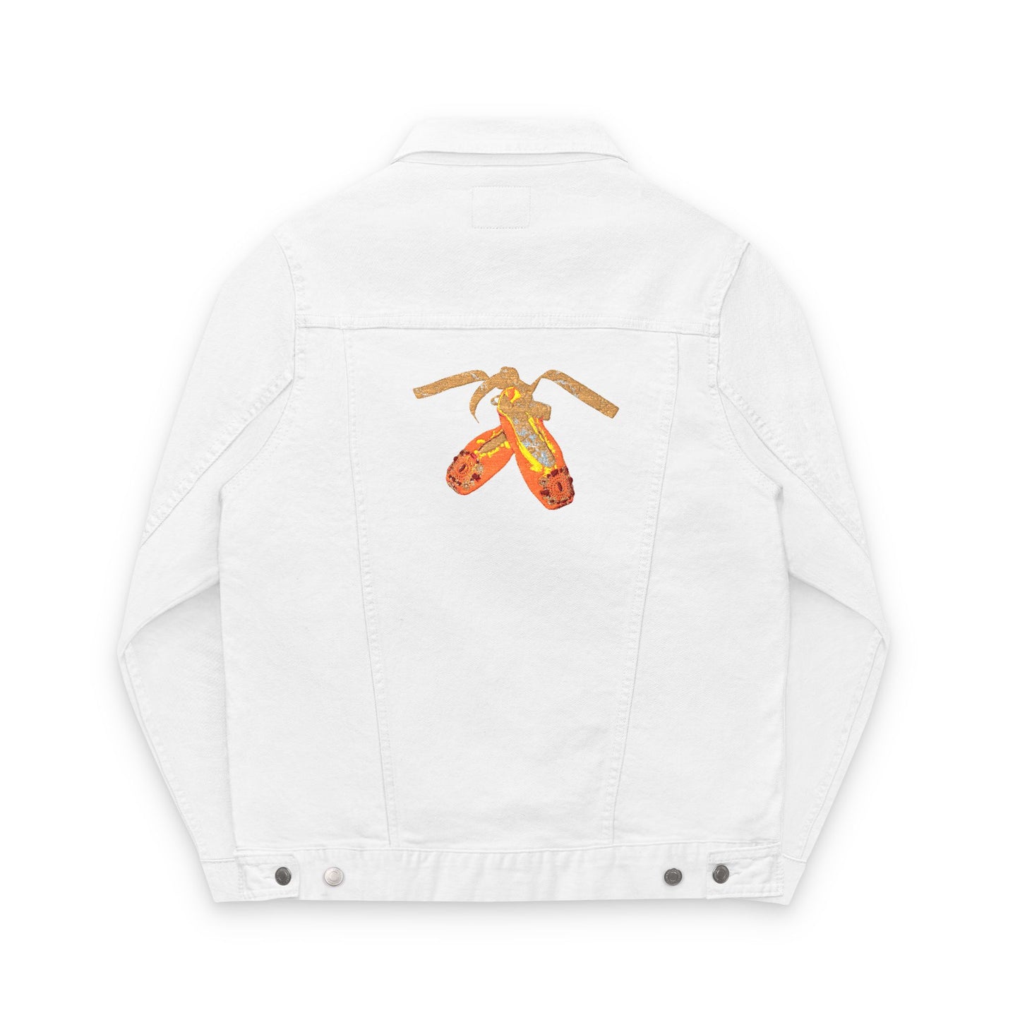 Embroidered Unisex Denim Jacket with Moncayo-Huapango Pointe Shoes