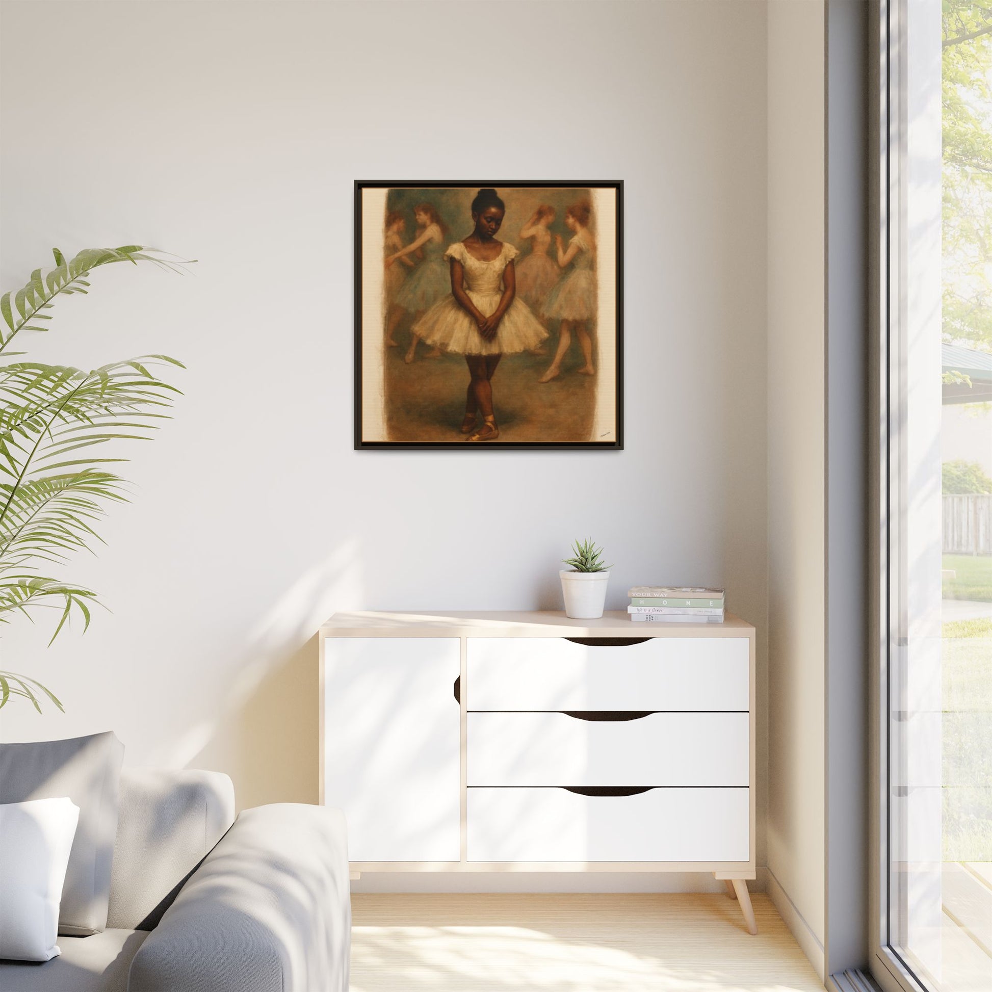 Framed Canvas Print~Ballerina Girl