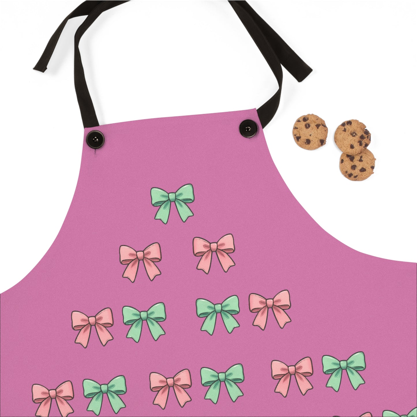 "For Good"~Pink & Green Bows Apron