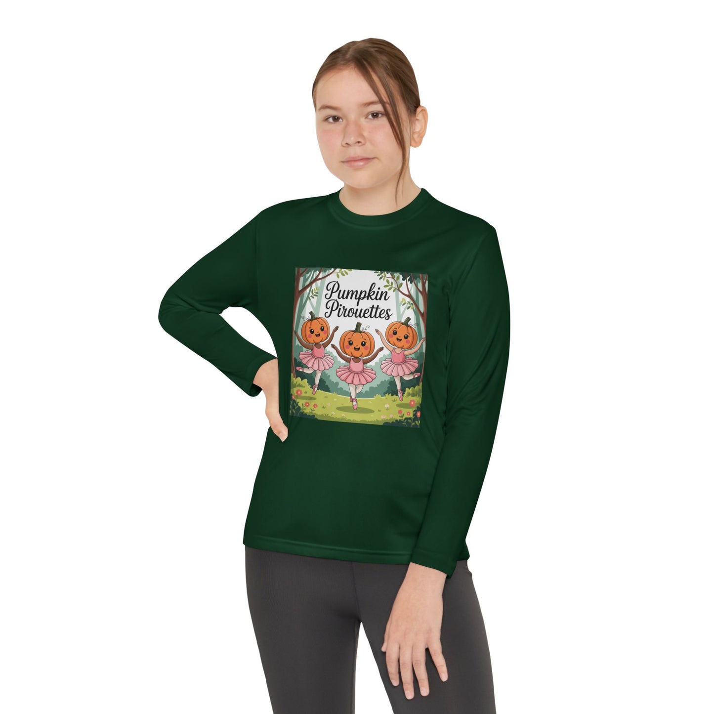 Girl's Long Sleeve Pumpkin Tee