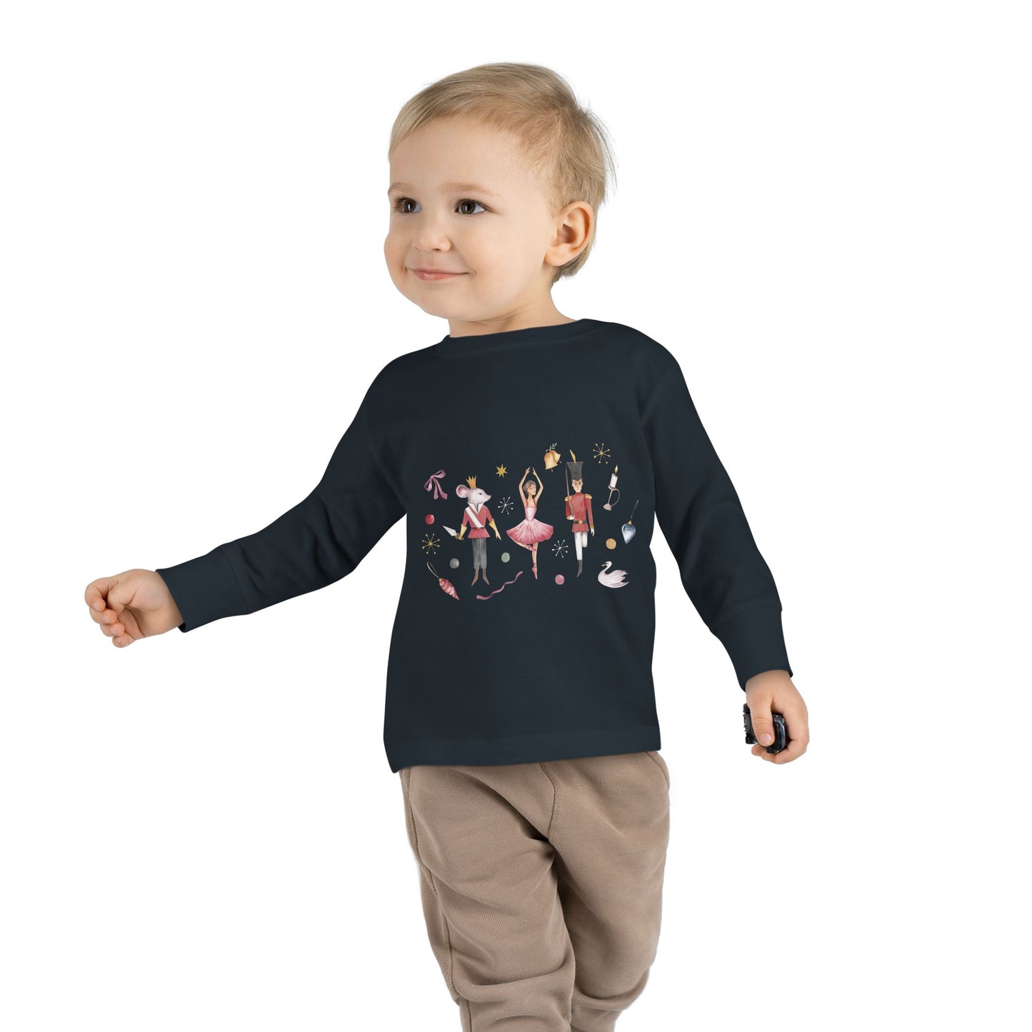 Cute Toddler Long Sleeve Tee ~  Nutcracker Ballet Graphic