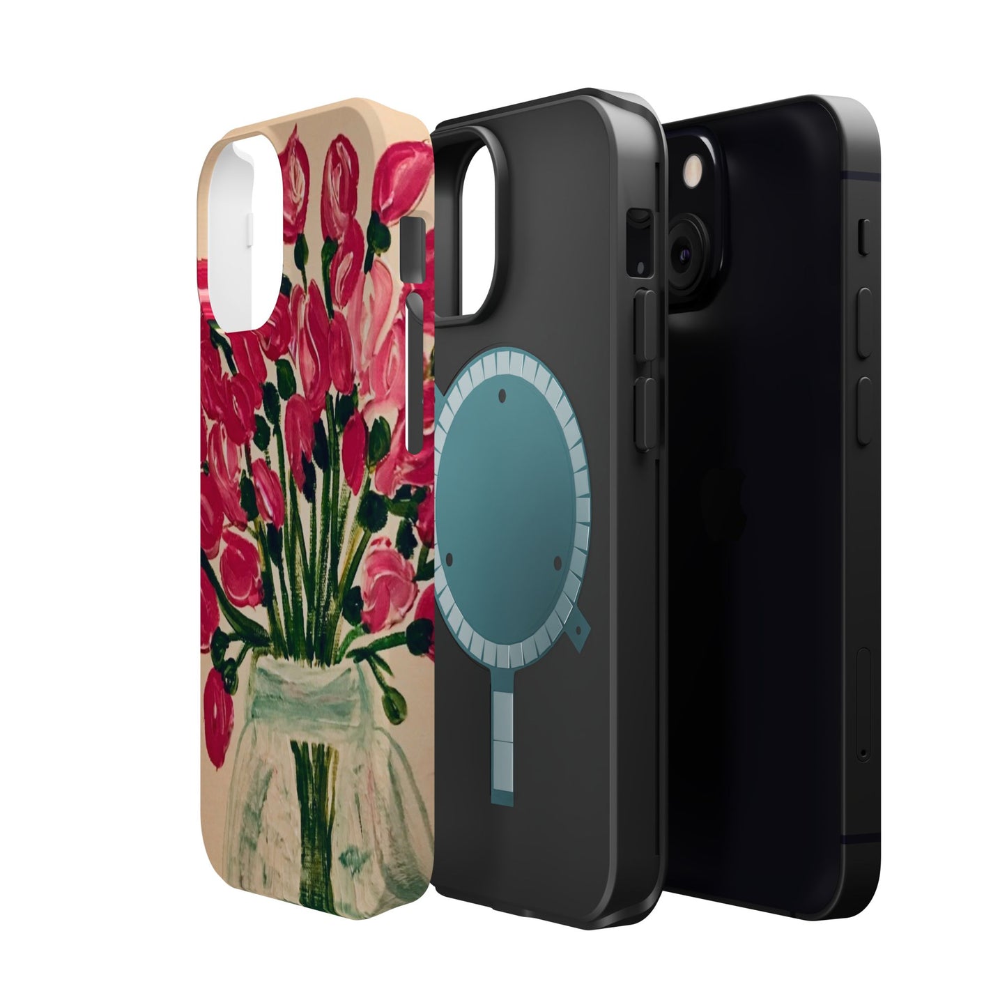 Magnetic Tough Case-Pink Tulips