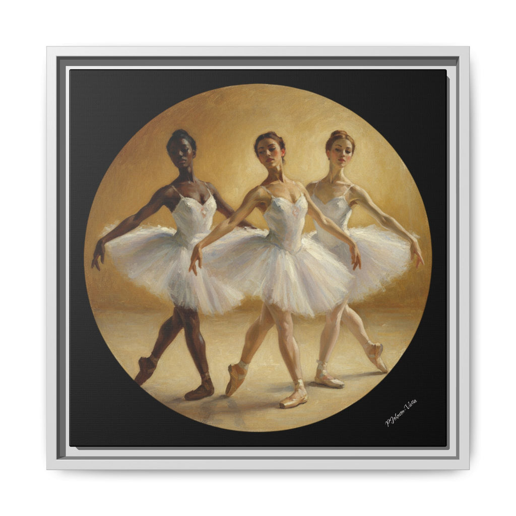Framed Canvas Print~Pas de Trois