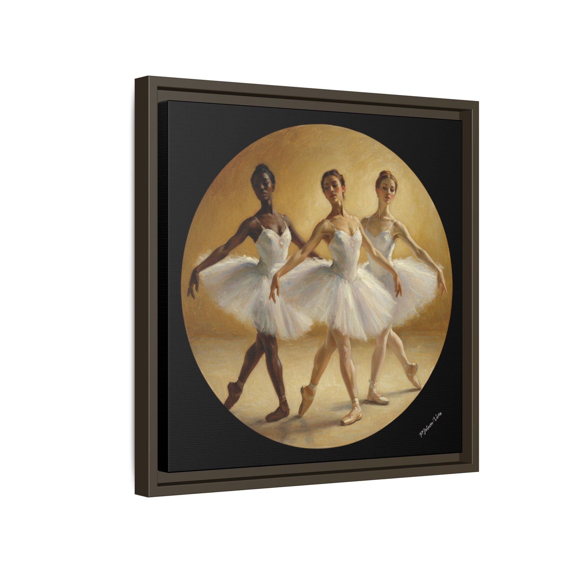 Framed Canvas Print~Pas de Trois
