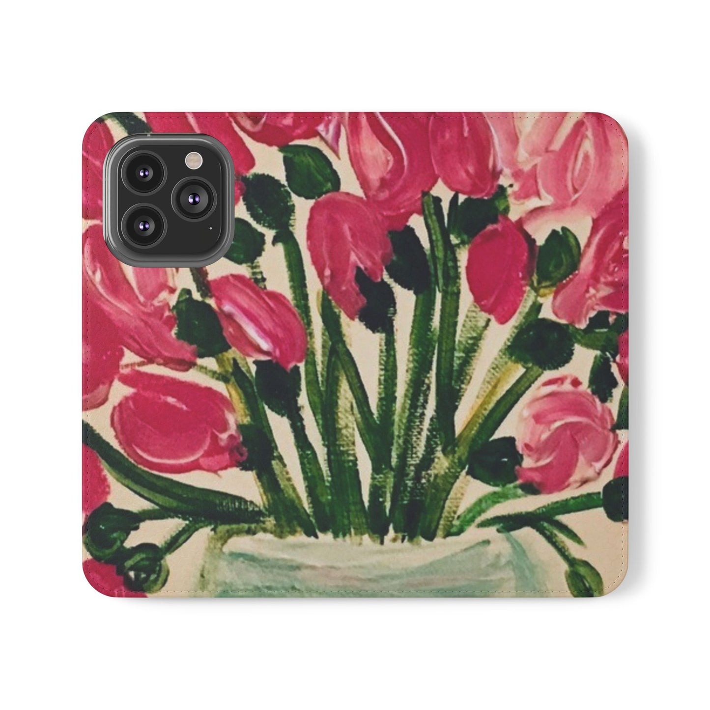 Flip Case-Pink Tulips