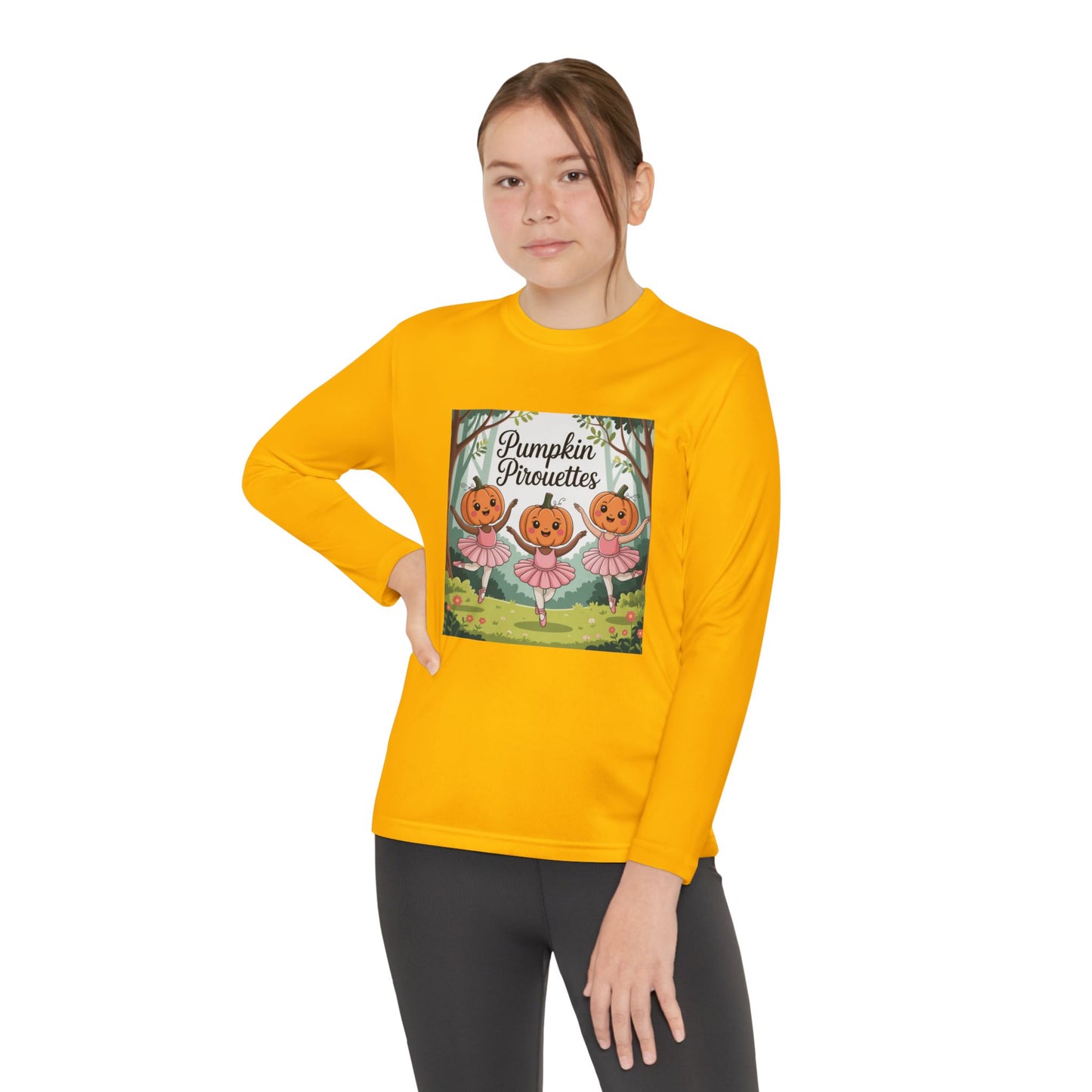 Girl's Long Sleeve Pumpkin Tee