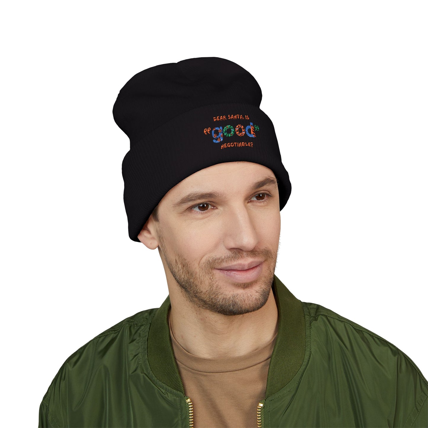 Embroidered "Dear Santa" Beanie