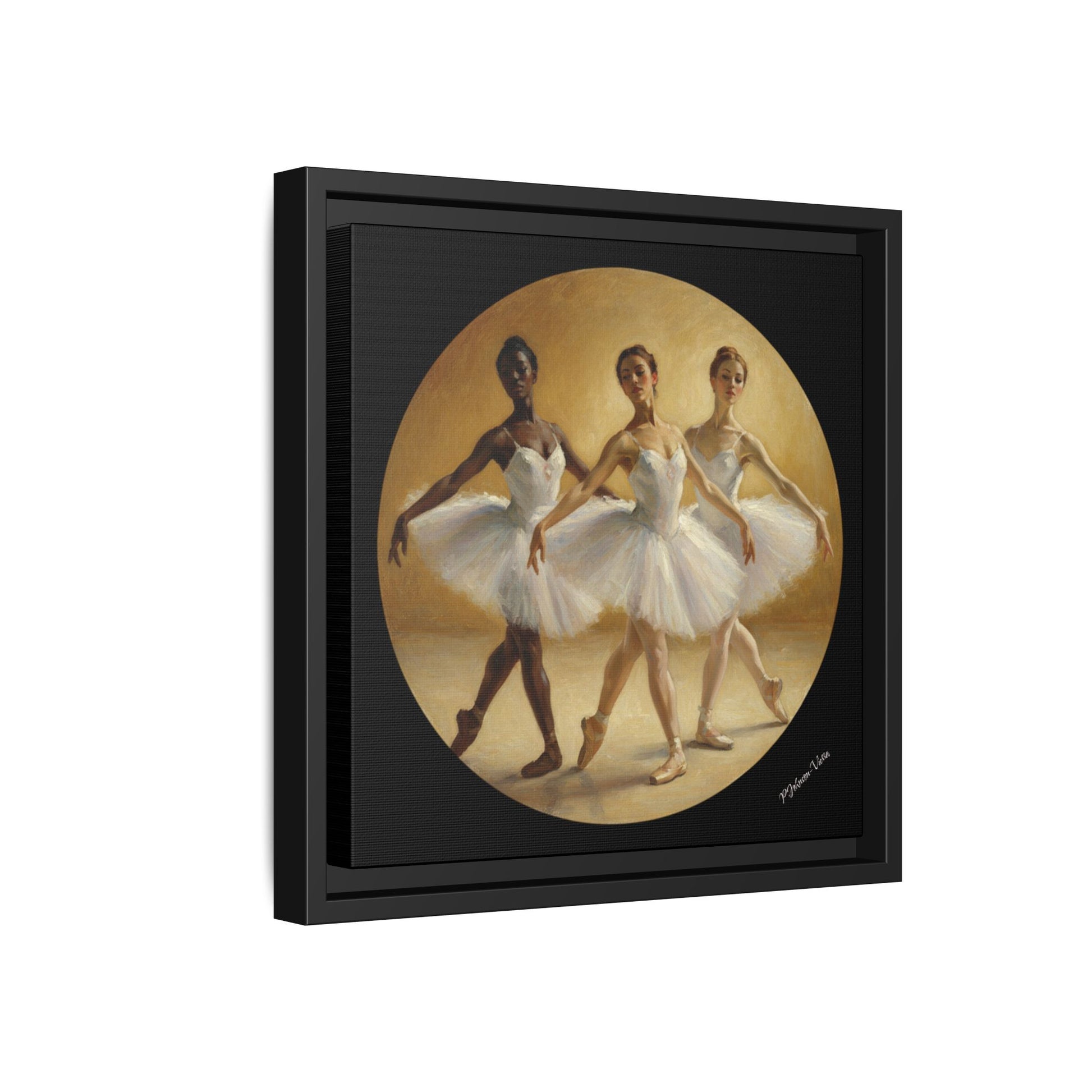 Framed Canvas Print~Pas de Trois