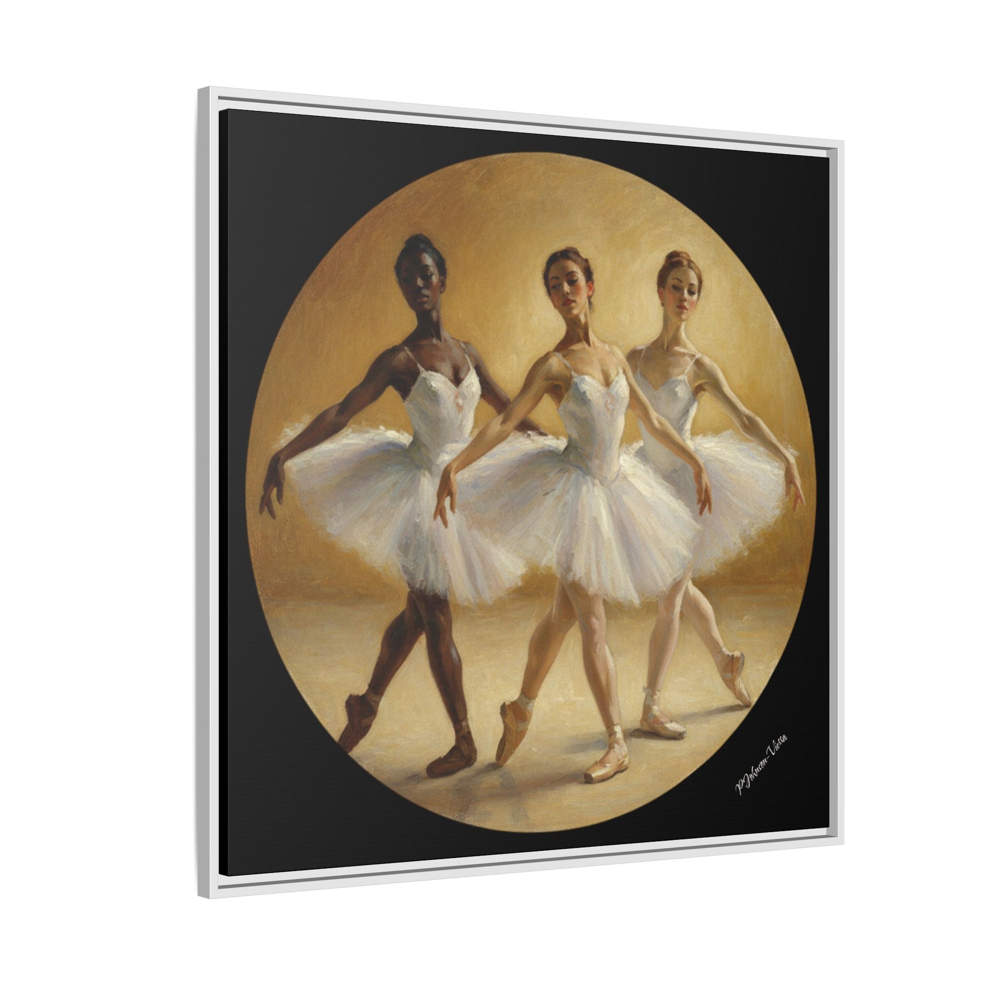 Framed Canvas Print~Pas de Trois