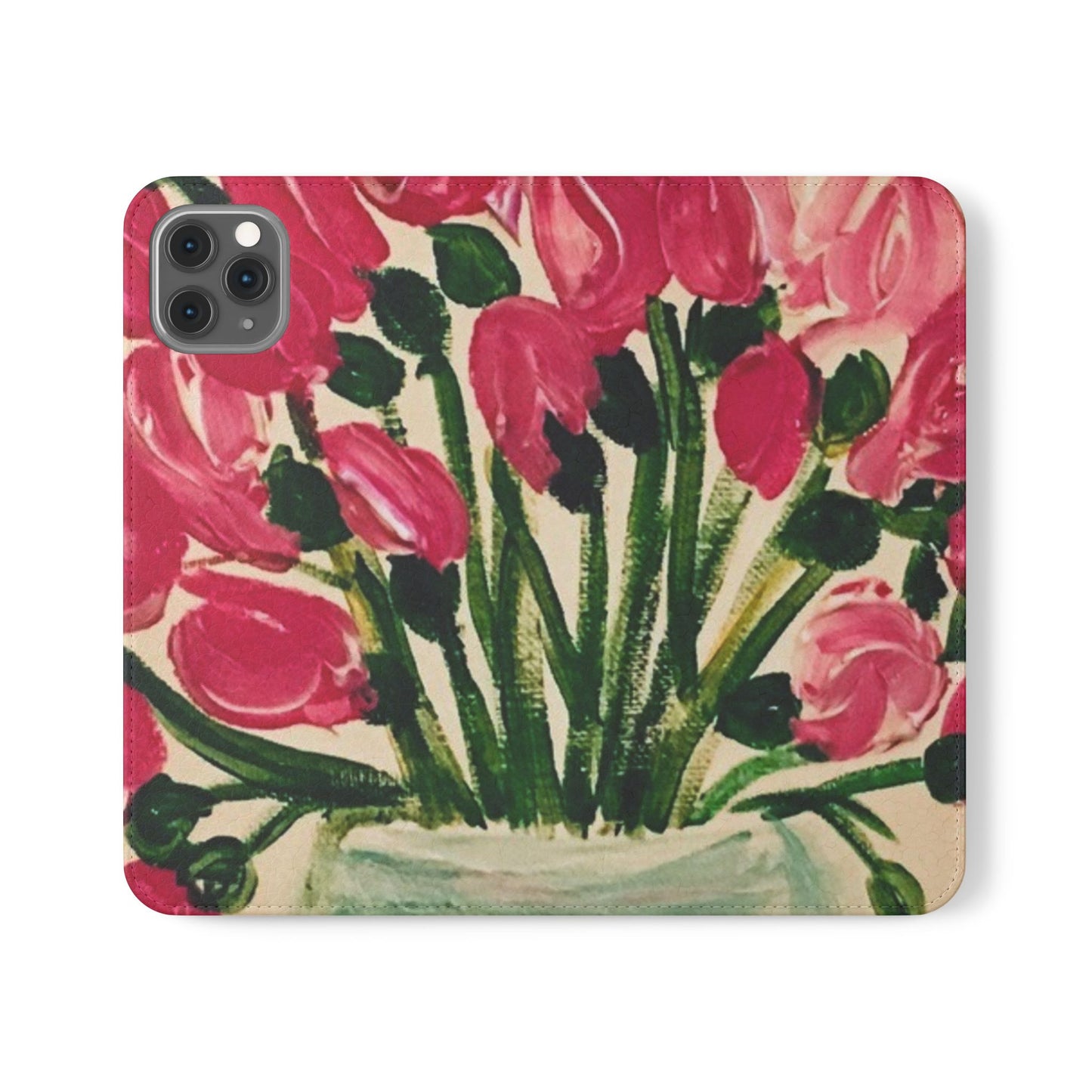 Flip Case-Pink Tulips
