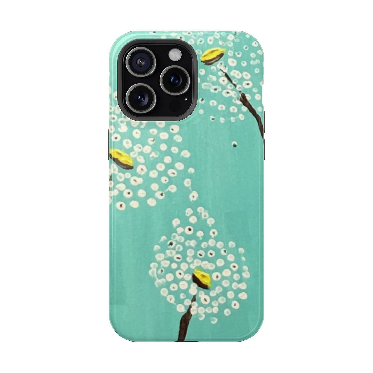 Magnetic Tough Cases-White Dandelions
