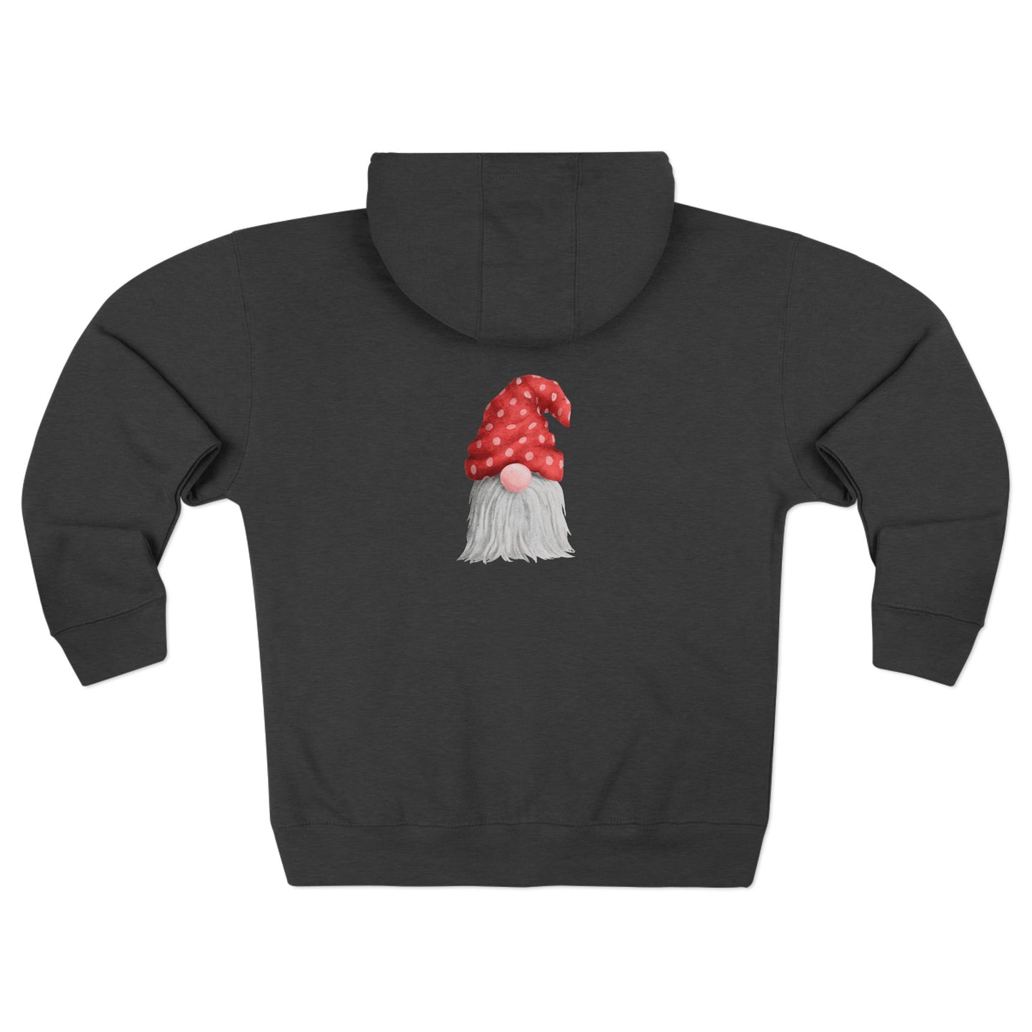 Zip Hoodie ~ Gnome with Red Polka Dot Hat
