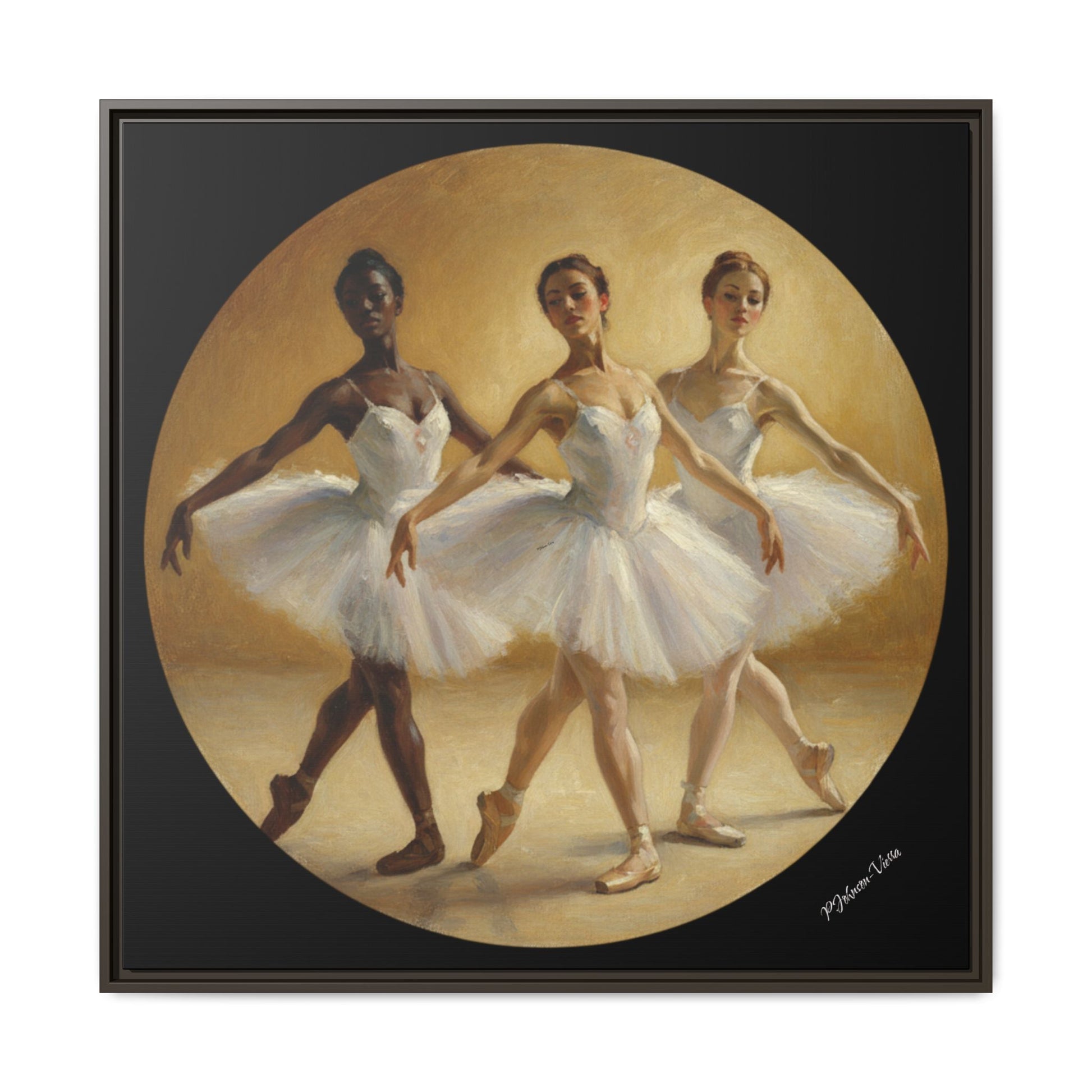 Framed Canvas Print~Pas de Trois