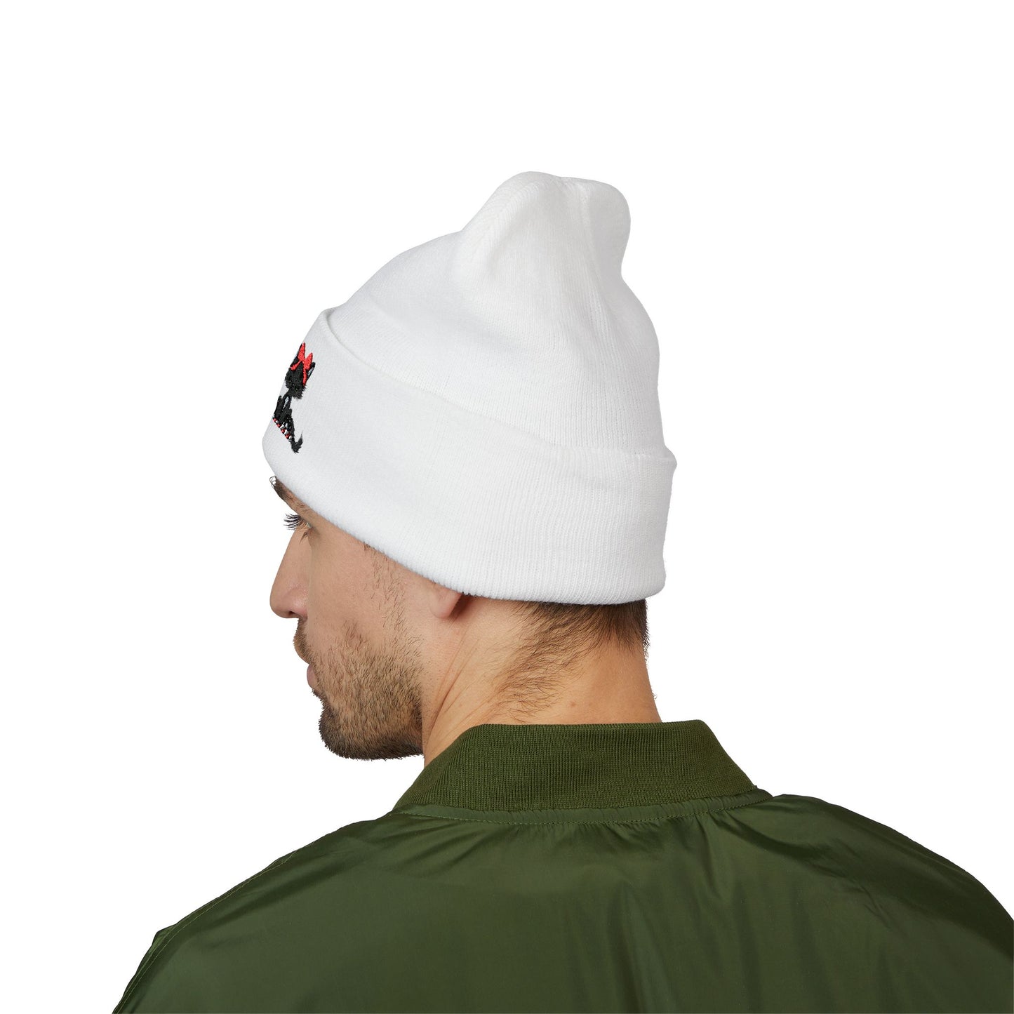 Embroidered Mad Kitty Beanie