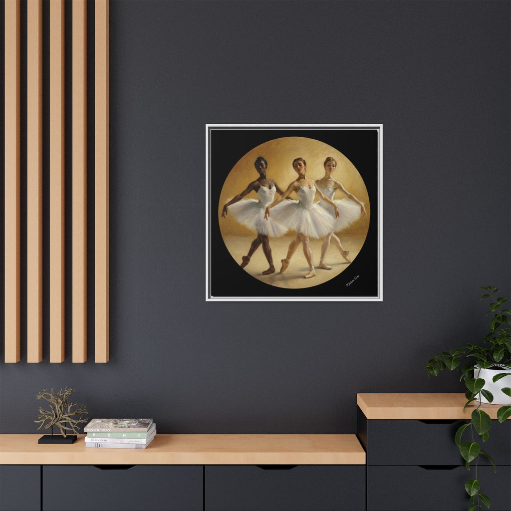 Framed Canvas Print~Pas de Trois