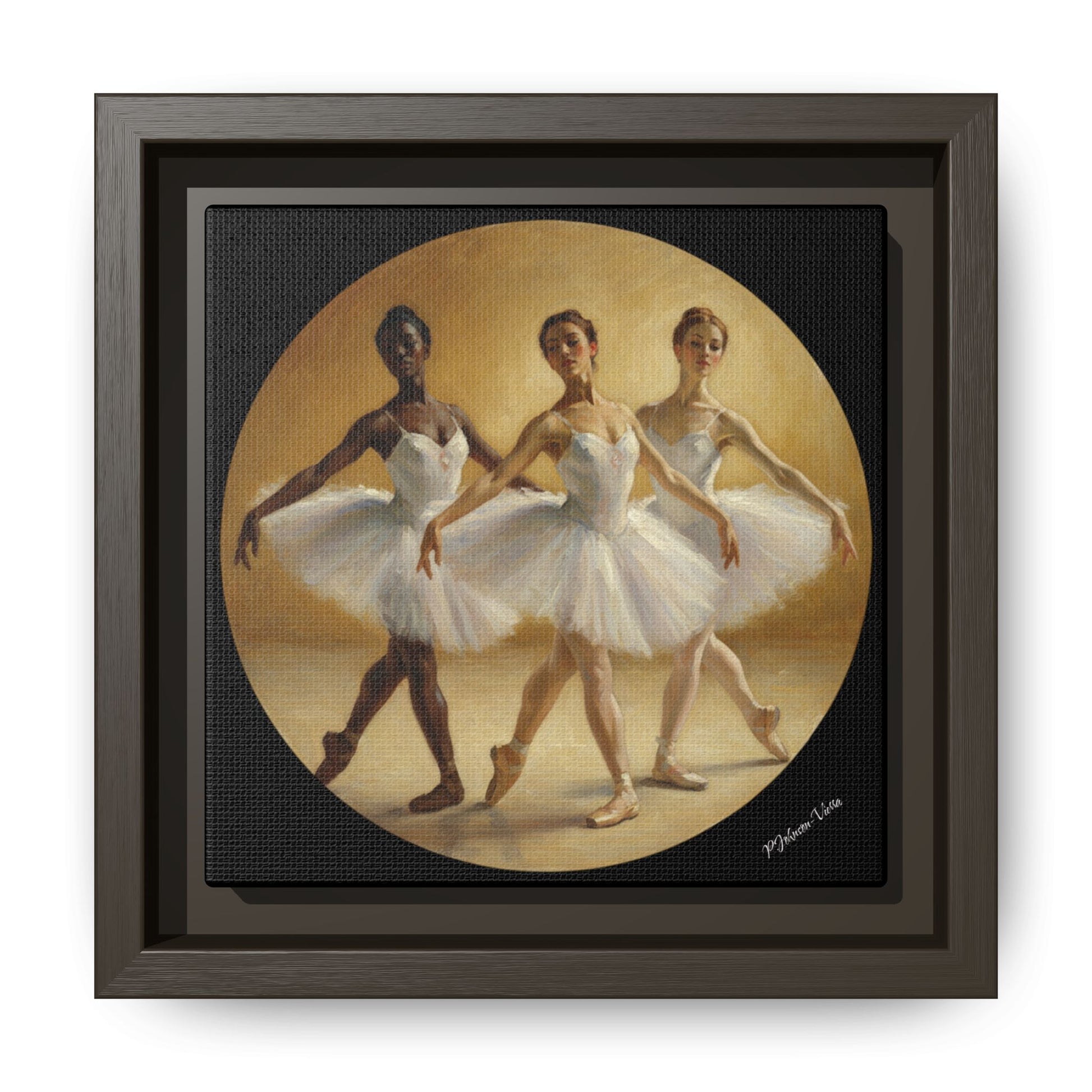 Framed Canvas Print~Pas de Trois