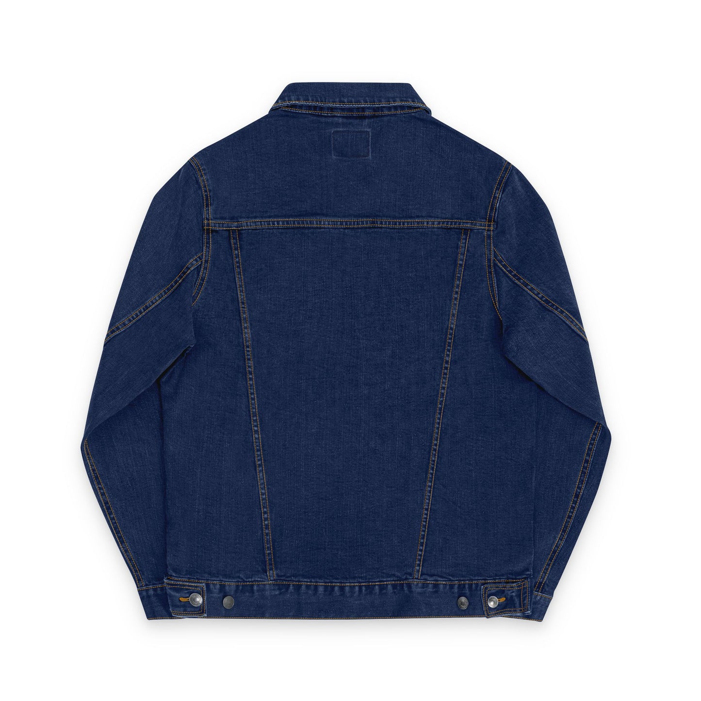 Embroidered Unisex Denim Jacket with Yellow Rose