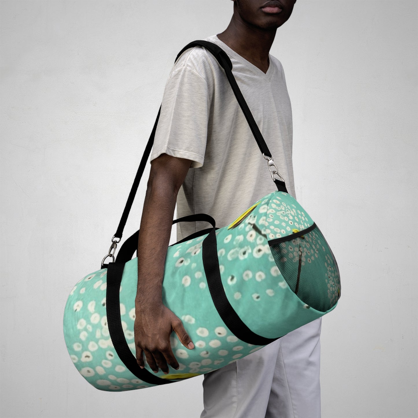 Duffle Bag~White Dandelions