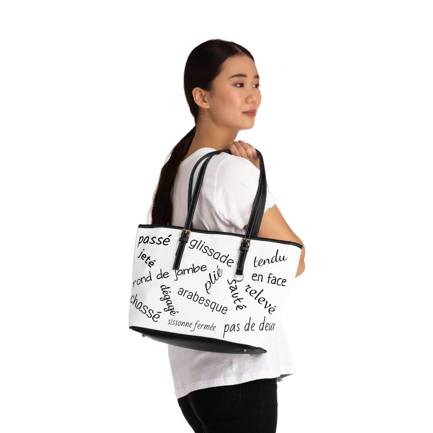 Chic Ballet Shoulder Bag (White)