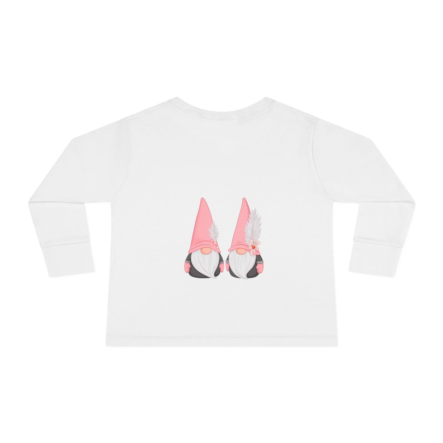 Cute Toddler Long Sleeve Tee ~ Pink Hatted Gnomes
